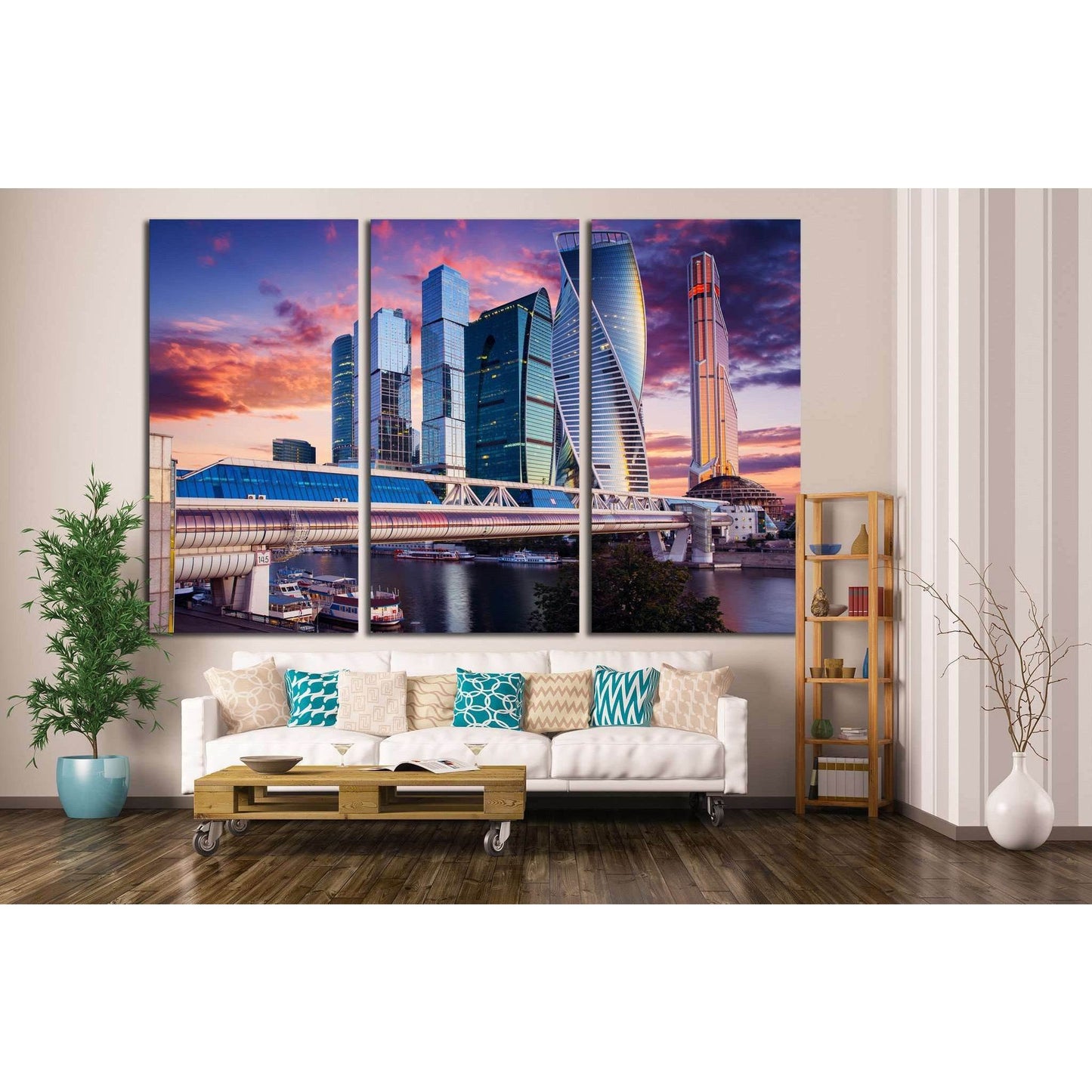 Moscow International Business Center, Russia №1438 Ready to Hang Canvas PrintCanvas art arrives ready to hang, with hanging accessories included and no additional framing required. Every canvas print is hand-crafted, made on-demand at our workshop and exp