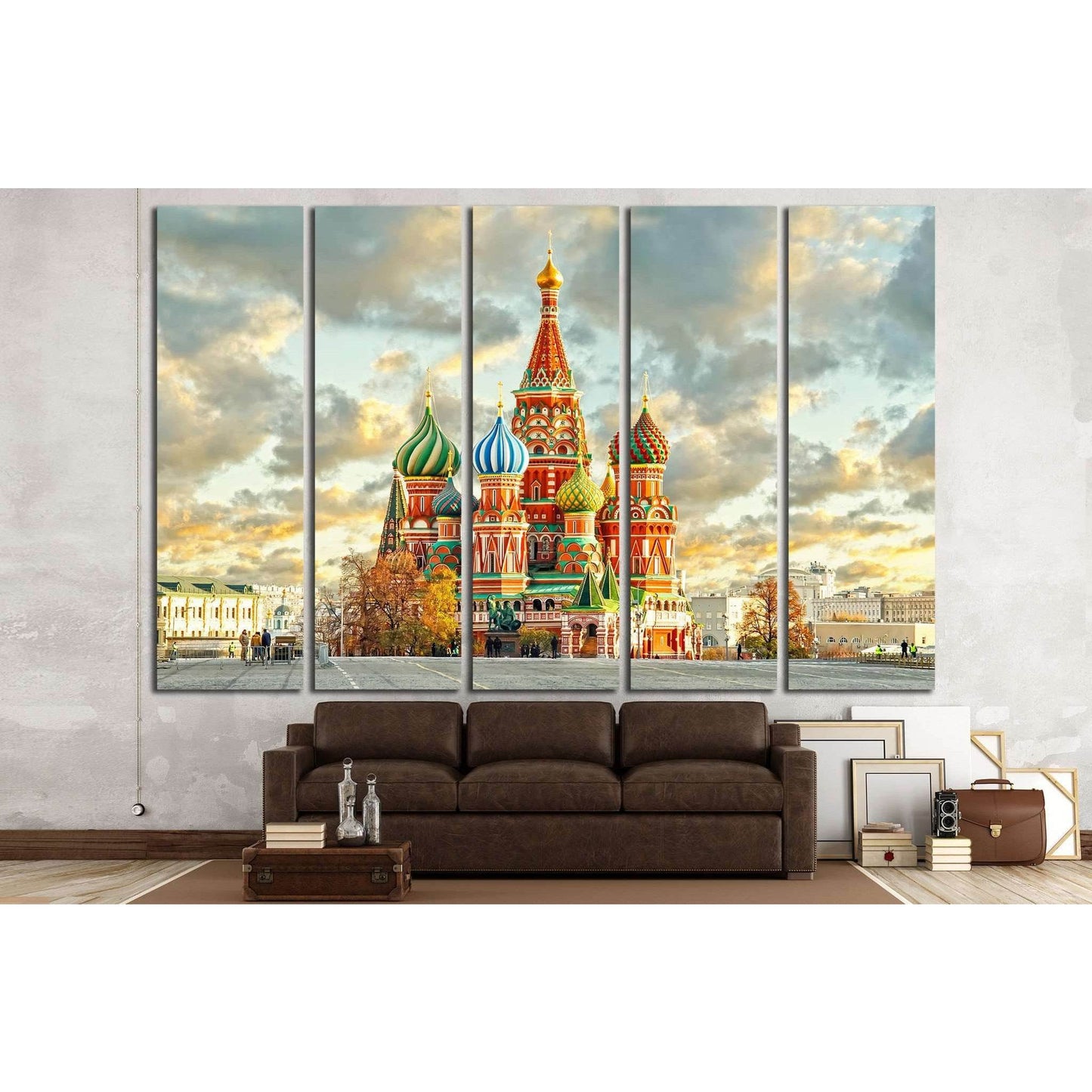 Moscow,Russia,Red square,view of St. Basil's Cathedral №1521 Ready to Hang Canvas Print - Zellart Canvas Prints ALL_Products, s-1521
