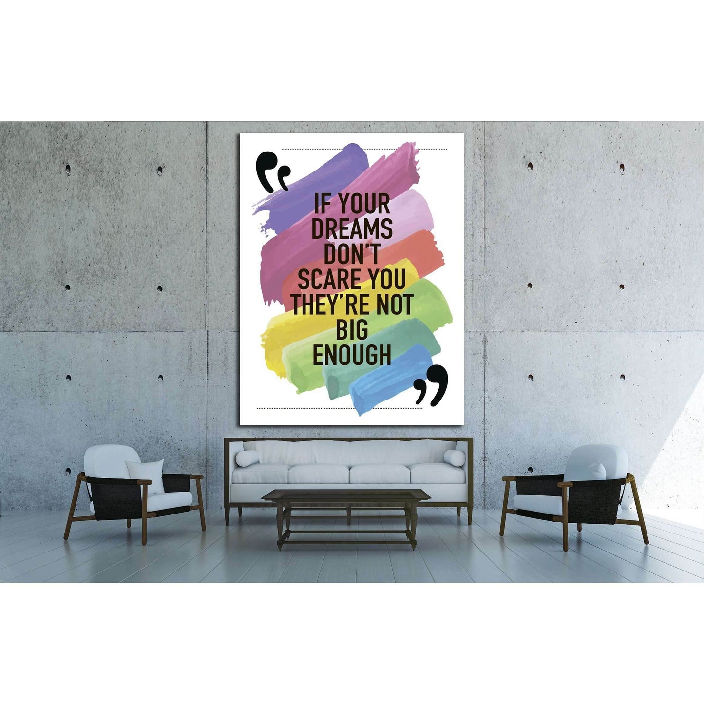 Motivational quote concept illustration background №4605 Ready to Hang Canvas Print - Zellart Canvas Prints 000Negative, ALL_Products, s-4605