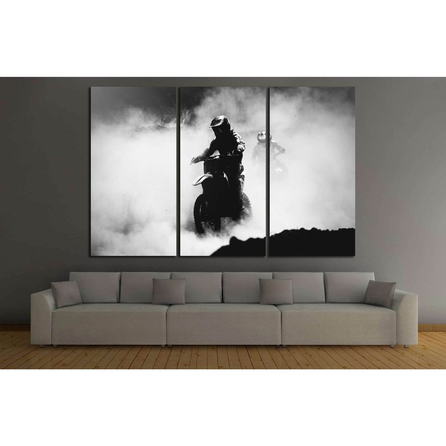 Motocross №166 Ready to Hang Canvas Print - Zellart Canvas Prints ALL_Products, wd-166