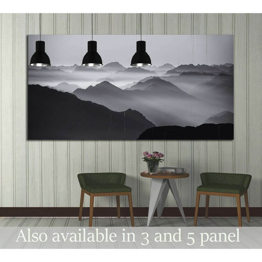 Mountain silhouettes №3196 Ready to Hang Canvas PrintCanvas art arrives ready to hang, with hanging accessories included and no additional framing required. Every canvas print is hand-crafted, made on-demand at our workshop and expertly stretched around 1