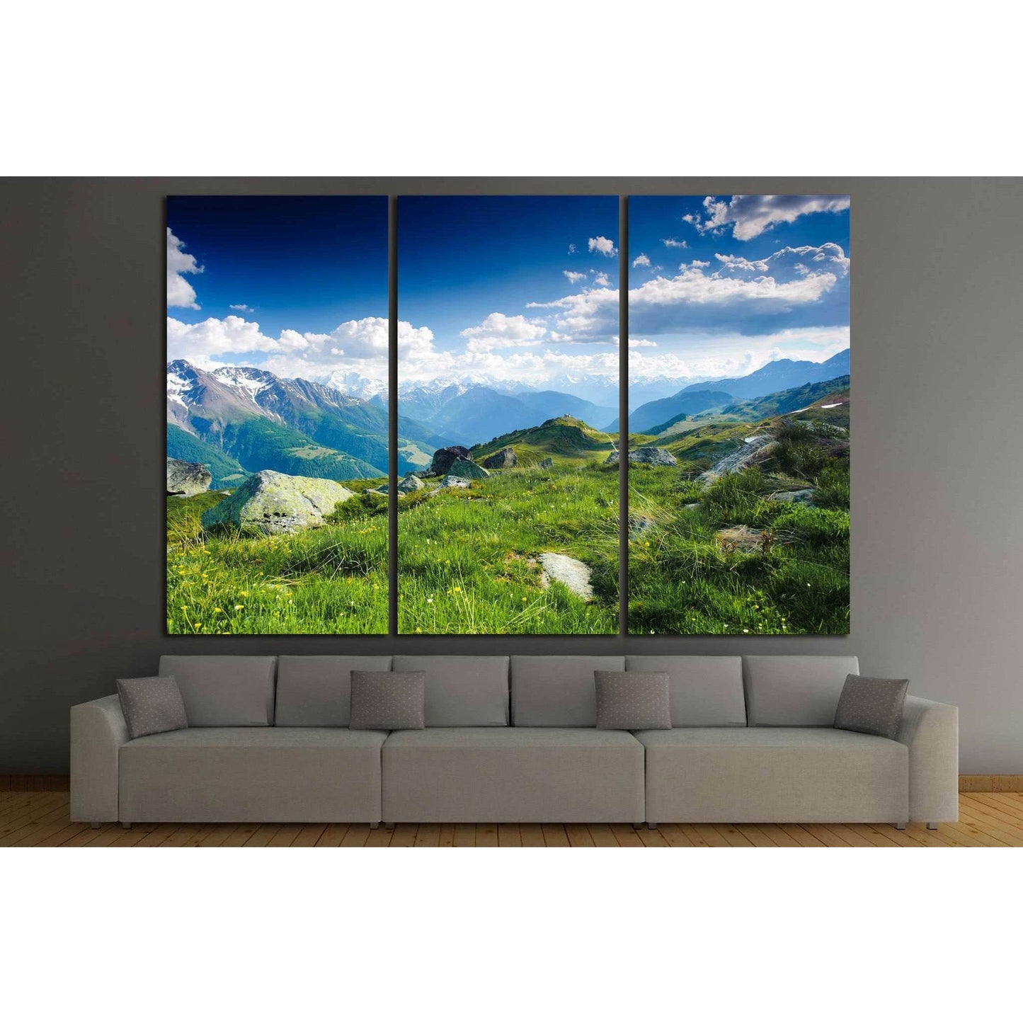 mountain, switzerland №638 Ready to Hang Canvas Print - Zellart Canvas Prints ALL_Products, s-638