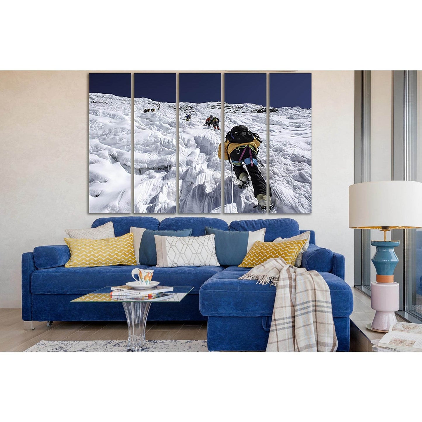 Mountaineering Himalaja Mountains №SL895 Ready to Hang Canvas Print - Zellart Canvas Prints 0new, ALL_Products, Sports & Motivation