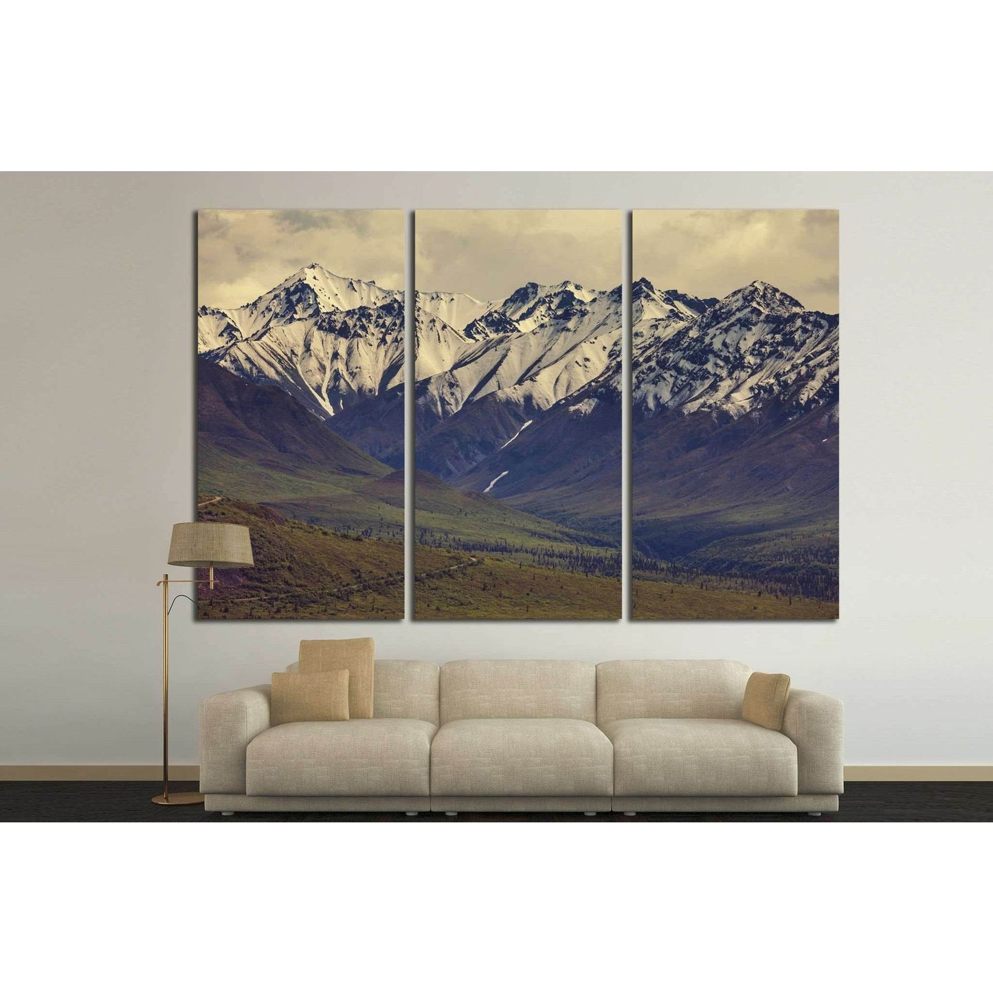 Mountains in Alaska №639 Ready to Hang Canvas Print - Zellart Canvas Prints ALL_Products, s-639