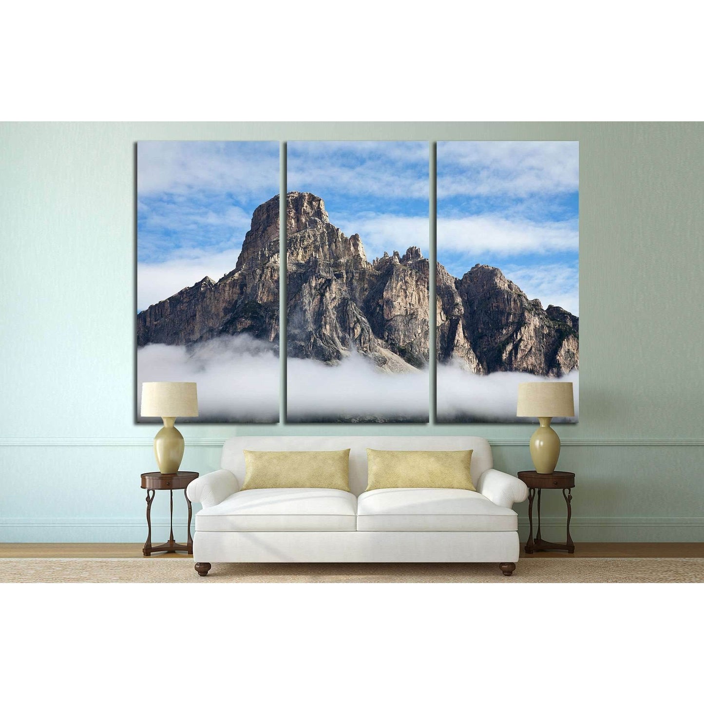 Mountains in the Alps №640 Ready to Hang Canvas Print - Zellart Canvas Prints ALL_Products, s-640