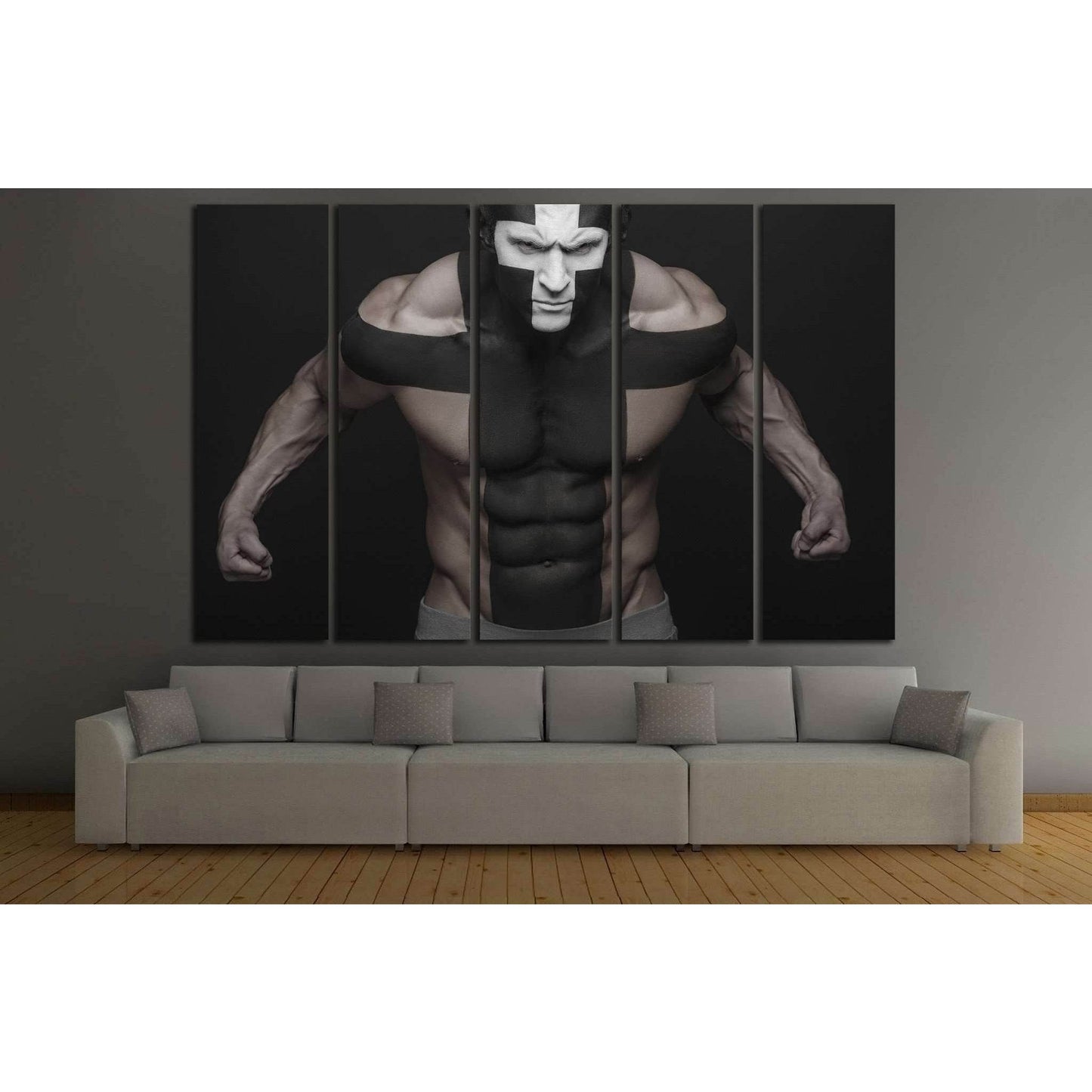 Muscle Man №205 Ready to Hang Canvas Print - Zellart Canvas Prints ALL_Products, wd-205