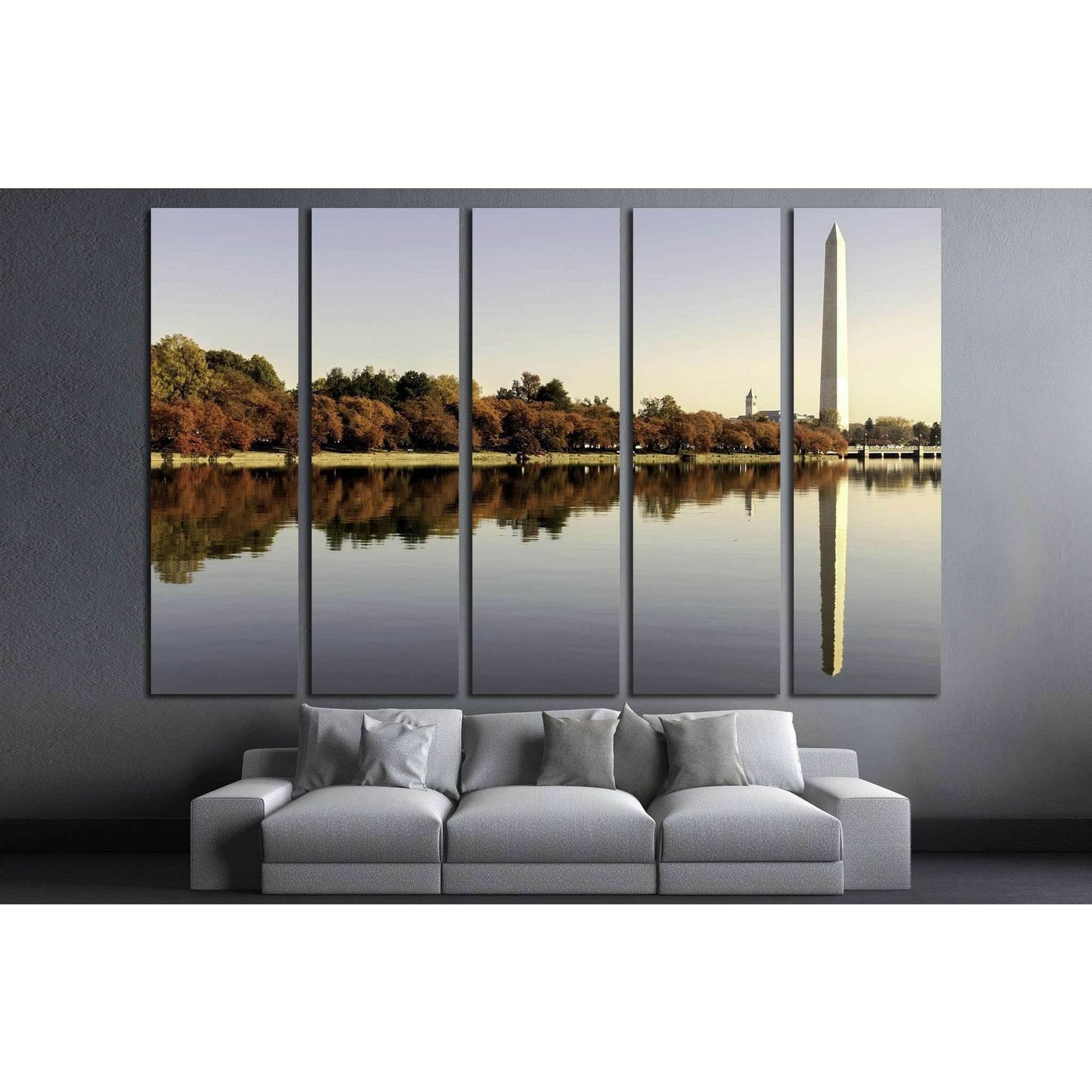National Mall at autumn. Washington, DC №2063 Ready to Hang Canvas Print - Zellart Canvas Prints ALL_Products, s-2063