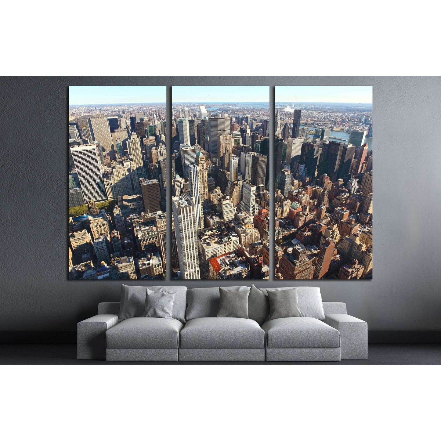 New York City Manhattan cityscape, USA №2618 Ready to Hang Canvas Print - Zellart Canvas Prints 0_NY_ART, ALL_Products, s-2618