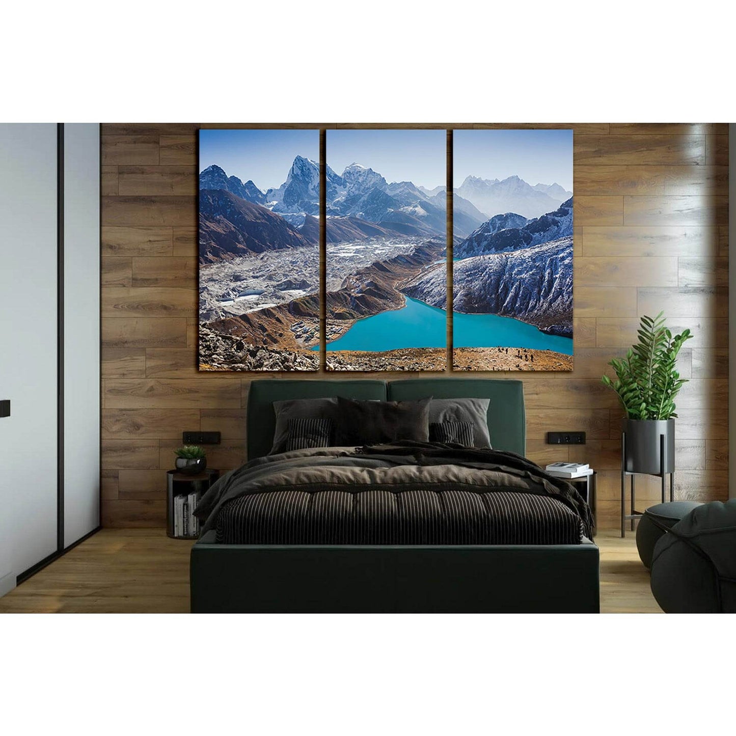 Ngozumpa Glacier Flowing Down №SL1355 Ready to Hang Canvas Print - Zellart Canvas Prints 0new, ALL_Products, Glacials