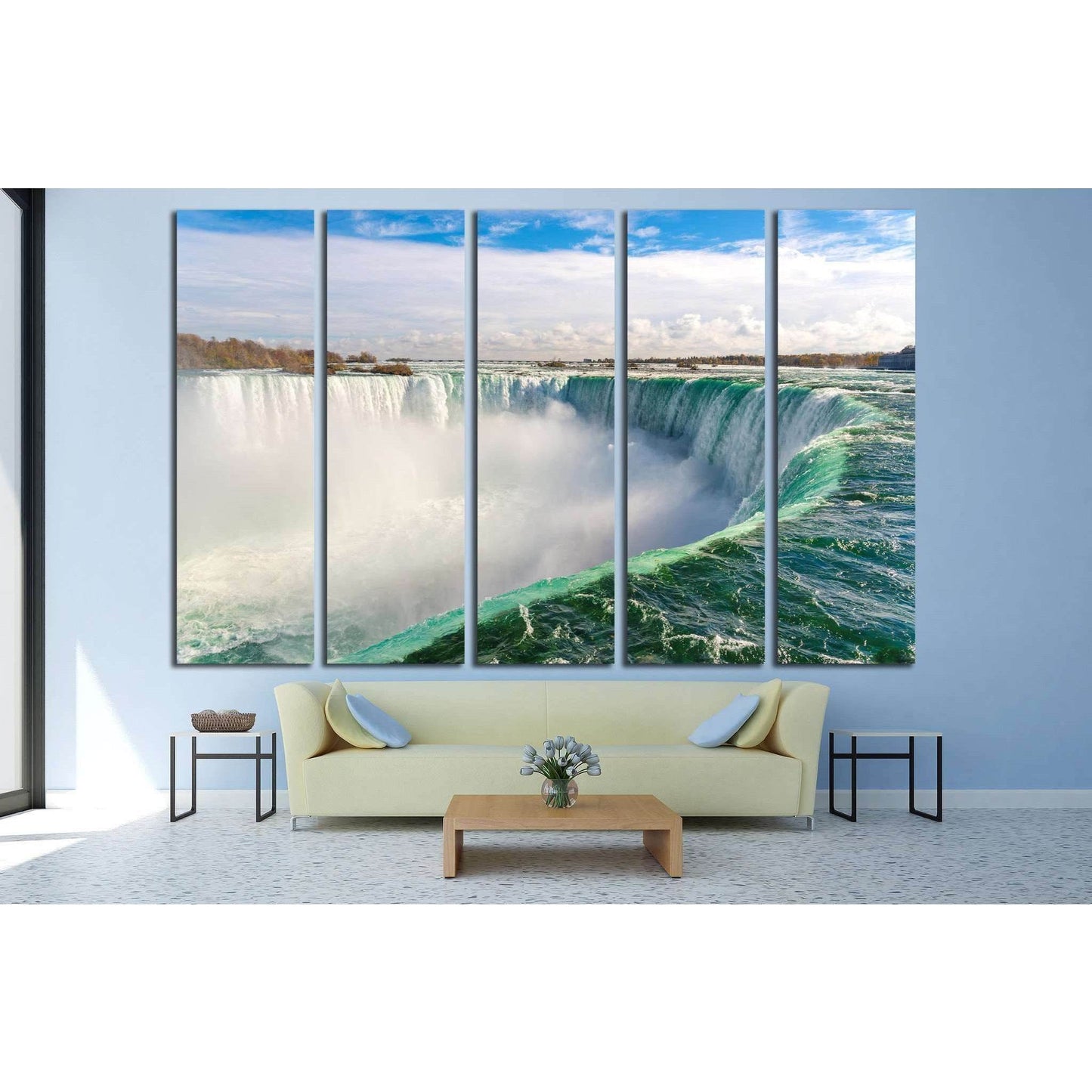 Niagara Falls Wall Art, Horseshoe Fall Canvas Print, Ontario, Canada Ready to Hang Canvas Print №2008 - Zellart Canvas Prints ALL_Products, s-2008, Waterfall