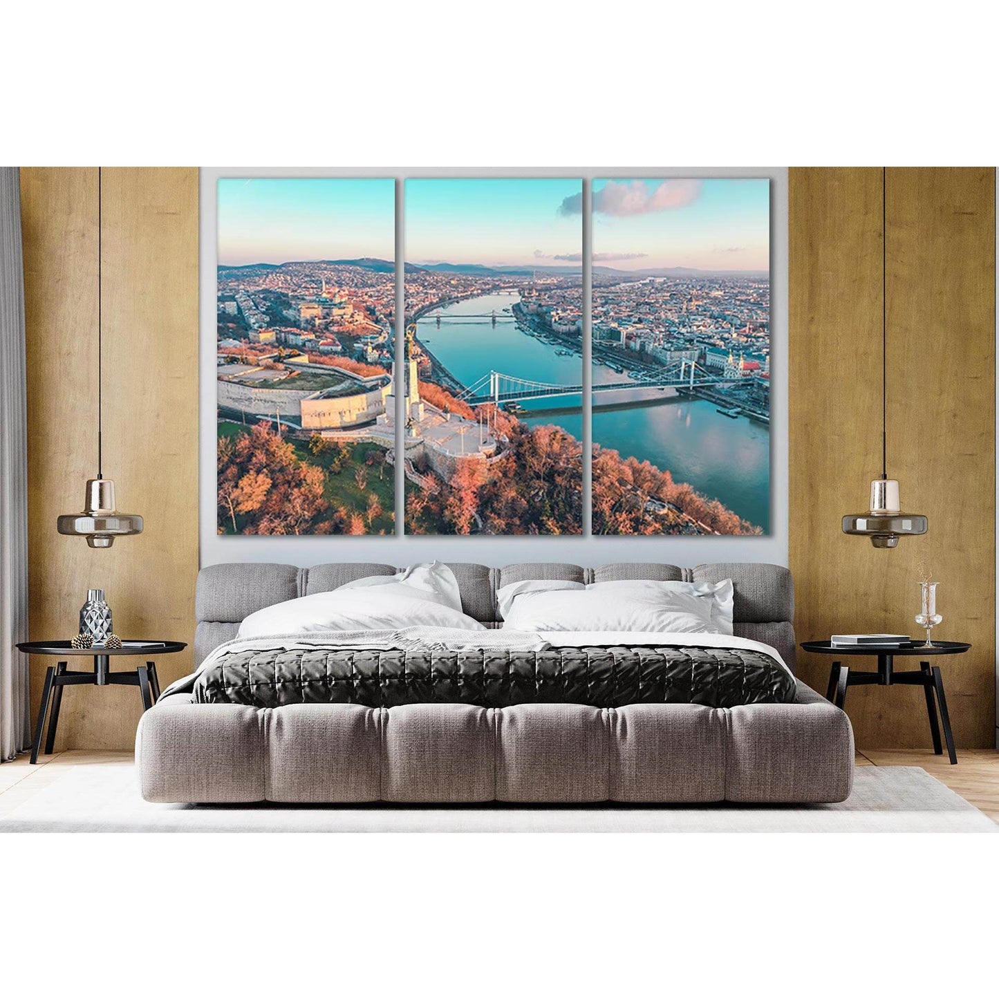 Nice View Of Budapest №SL339 Ready to Hang Canvas Print - Zellart Canvas Prints 0new, ALL_Products, Cityscapes & Skylines