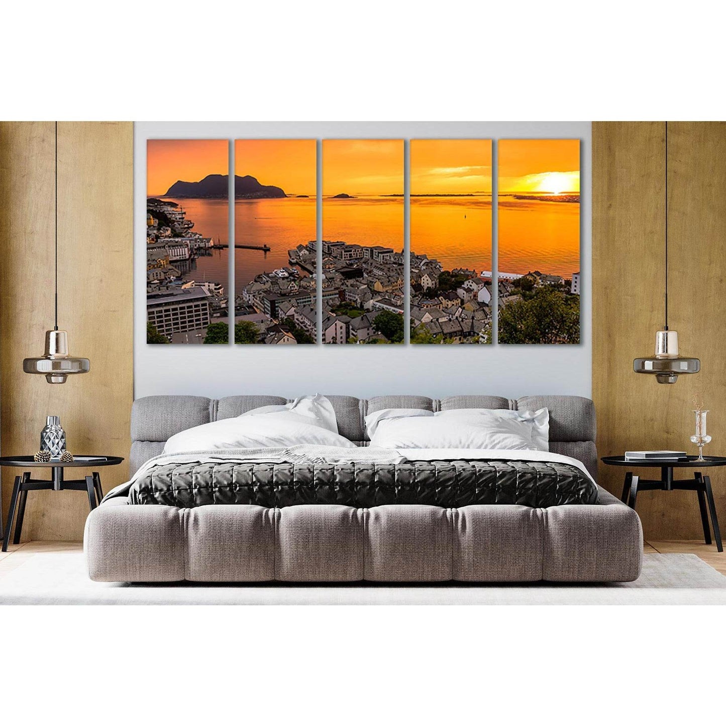 Norway Sunset Evening Coast №SL211 Ready to Hang Canvas Print - Zellart Canvas Prints 0new, ALL_Products, SUNRISE & SUNSET WALL ART