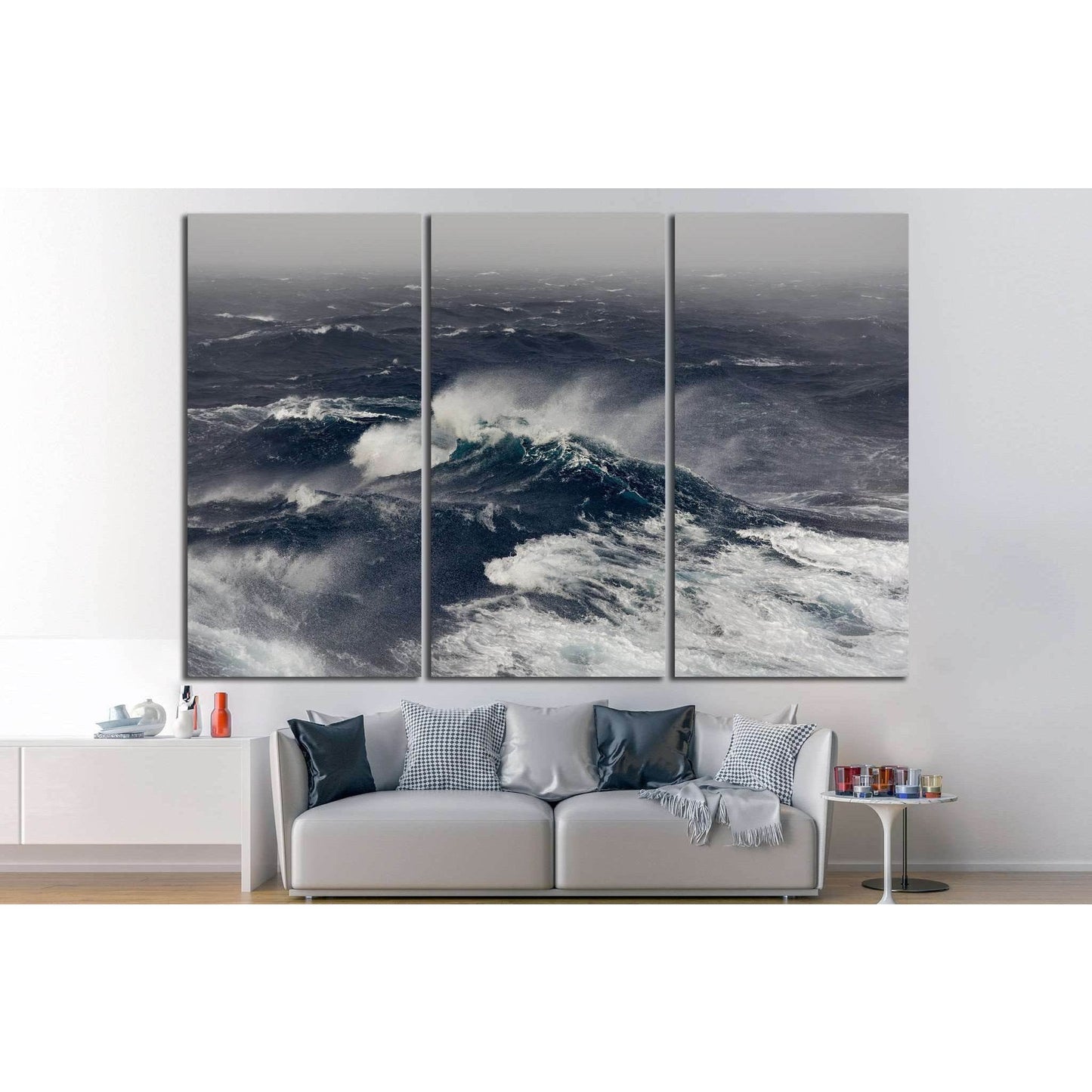 ocean wave, indian ocean №843 Ready to Hang Canvas Print - Zellart Canvas Prints ALL_Products, s-843