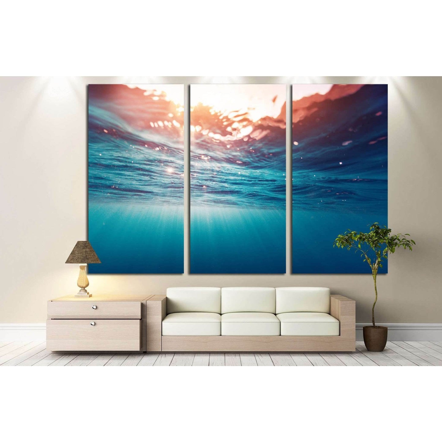 Ocean Waves №501 Ready to Hang Canvas Print - Zellart Canvas Prints ALL_Products, s-501