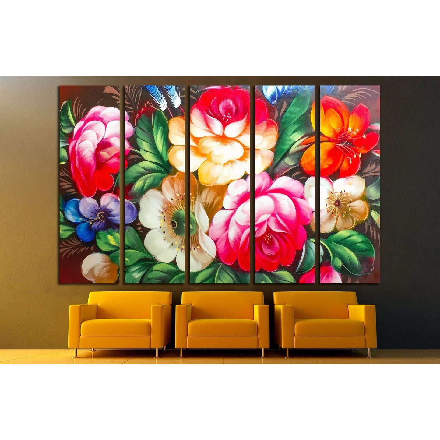 Oil Painting, Impressionism style, texture painting, flower still life painting art painted color image №2573 Ready to Hang Canvas Print - Zellart Canvas Prints ALL_Products, s-2573