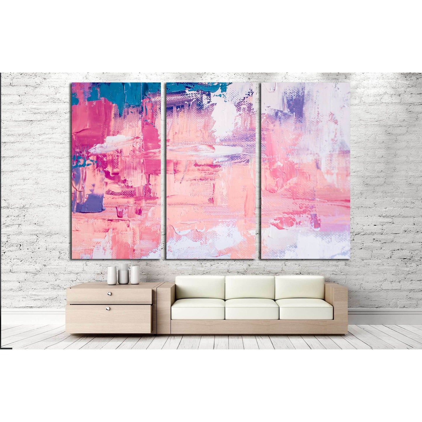 Oil painting on canvas. Color texture. Fragment of artwork №2888 Ready to Hang Canvas Print - Zellart Canvas Prints ALL_Products, s-2888