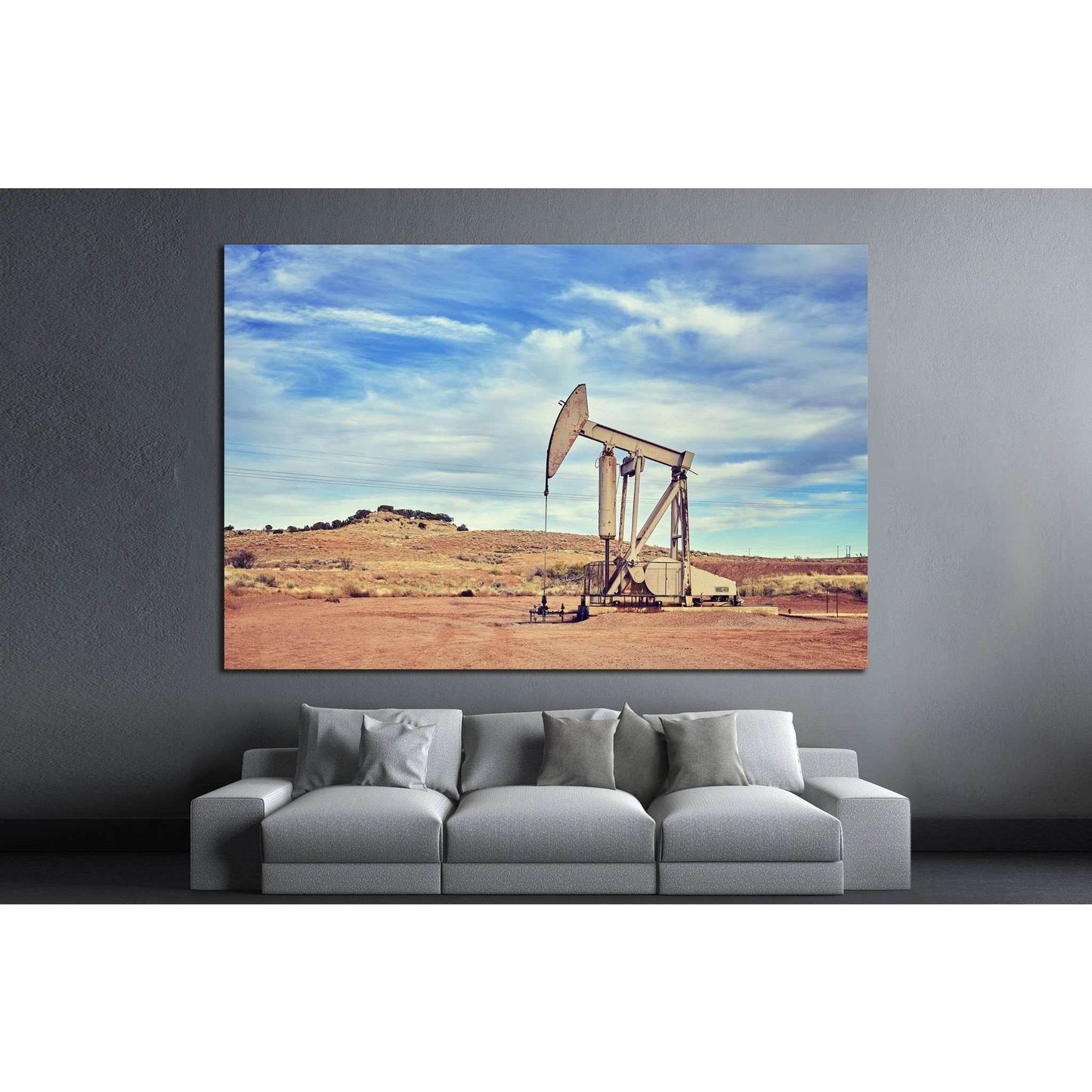 oil pump №865 Ready to Hang Canvas Print - Zellart Canvas Prints ALL_Products, s-865