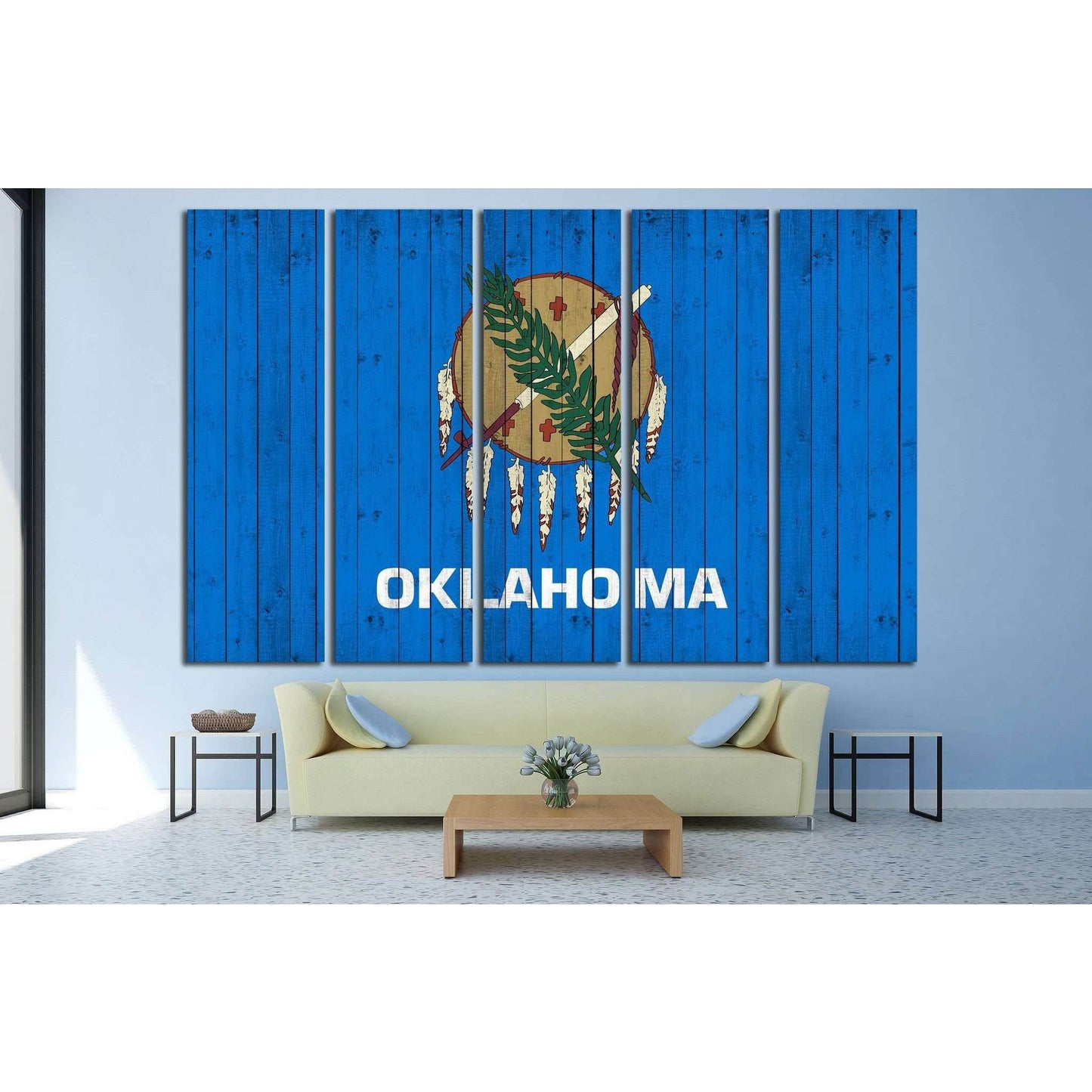 Oklahoma flag №682 Ready to Hang Canvas Print - Zellart Canvas Prints ALL_Products, s-682