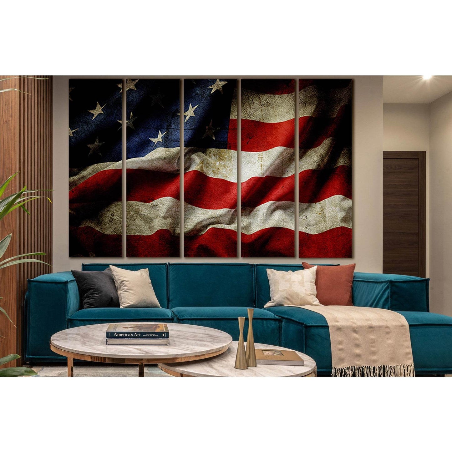 Old Flag Of The United States №SL1173 Ready to Hang Canvas Print - Zellart Canvas Prints 0new, ALL_Products, Flags