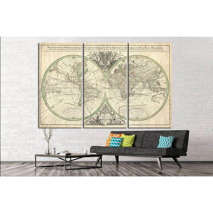 Old World Map №1471 Ready to Hang Canvas PrintCanvas art arrives ready to hang, with hanging accessories included and no additional framing required. Every canvas print is hand-crafted, made on-demand at our workshop and expertly stretched around 100% Nor