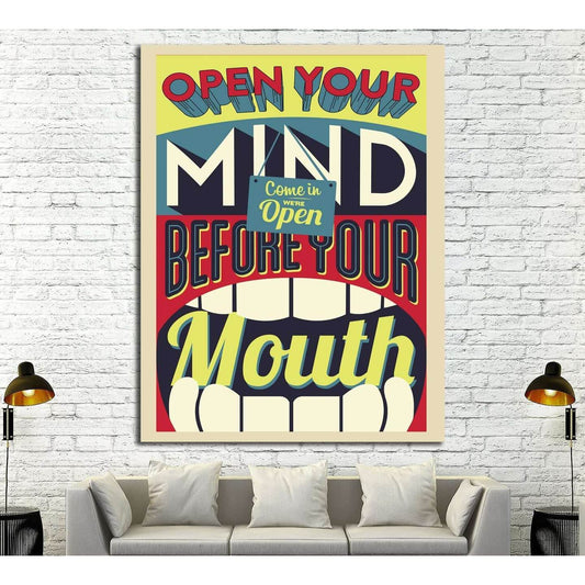 open your mind №4545 Ready to Hang Canvas PrintCanvas art arrives ready to hang, with hanging accessories included and no additional framing required. Every canvas print is hand-crafted, made on-demand at our workshop and expertly stretched around 100% No