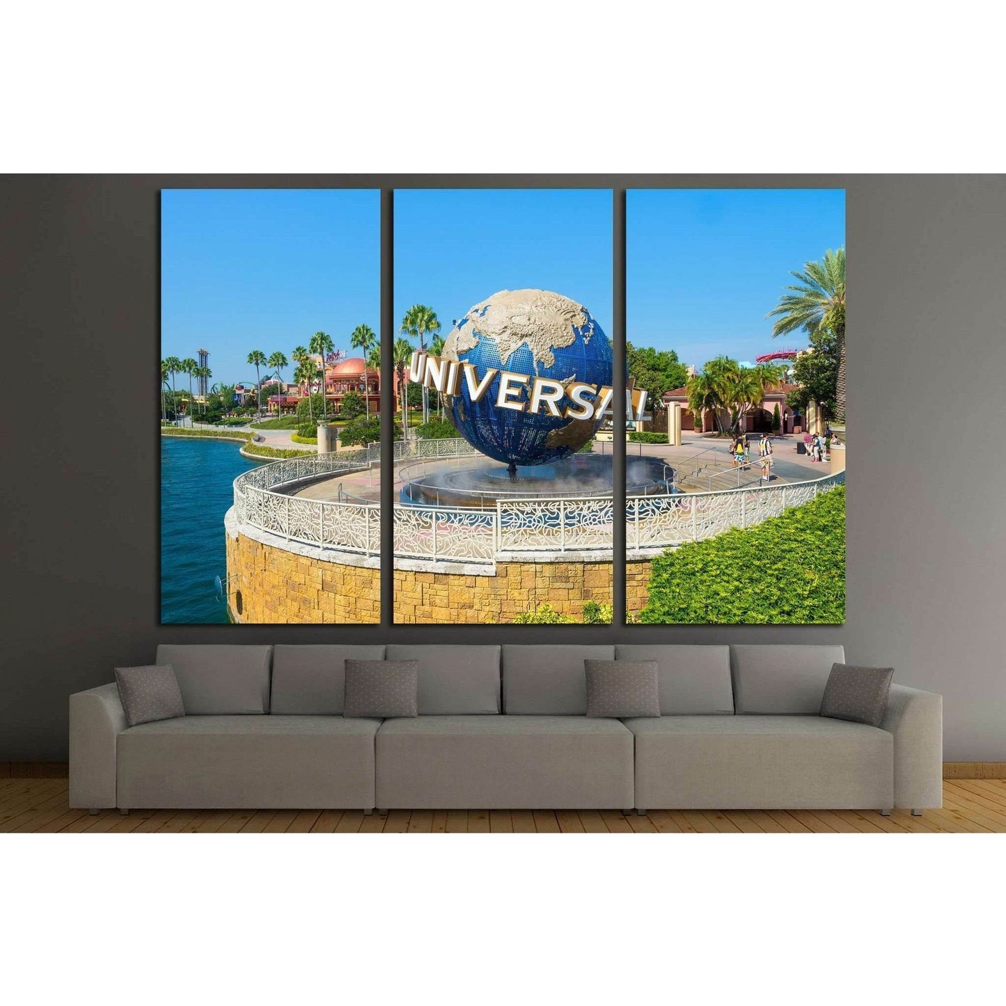 ORLANDO,USA, Universal Globe at Universal Studios Florida theme park №1942 Ready to Hang Canvas Print - Zellart Canvas Prints ALL_Products, s-1942