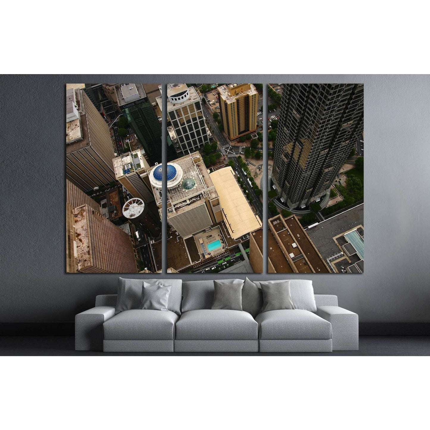 Overhead Atlanta №1649 Ready to Hang Canvas Print - Zellart Canvas Prints ALL_Products, s-1649