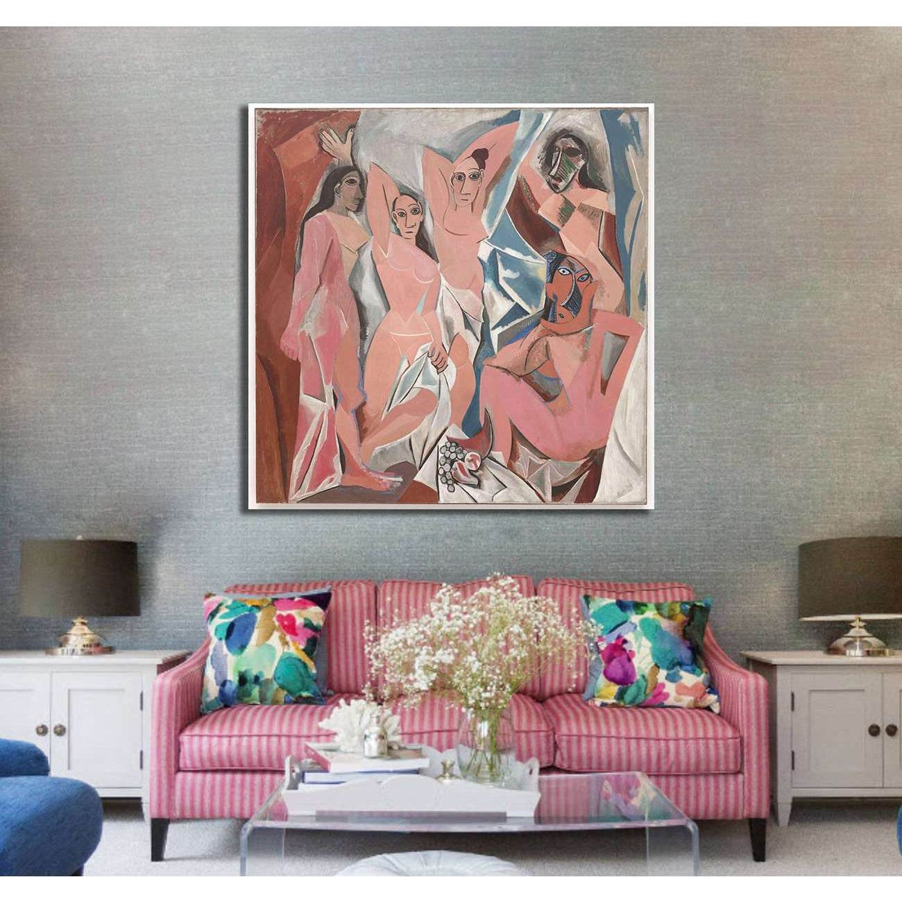 Pablo Picasso, Les Demoiselles d'Avignon - Ready to Hang Canvas Print - Zellart Canvas Prints 000Negative, 6006, ALL_Products