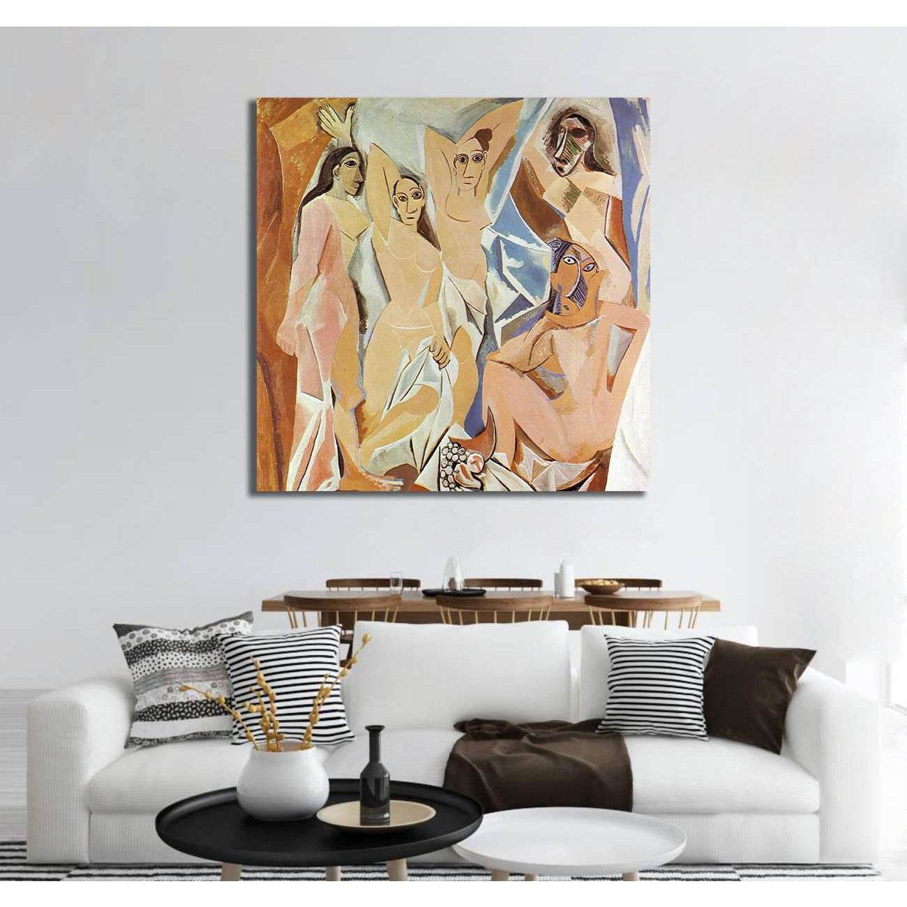 Pablo Picasso, Les Demoiselles d'Avignon - Ready to Hang Canvas Print - Zellart Canvas Prints 000Negative, 6162, ALL_Products