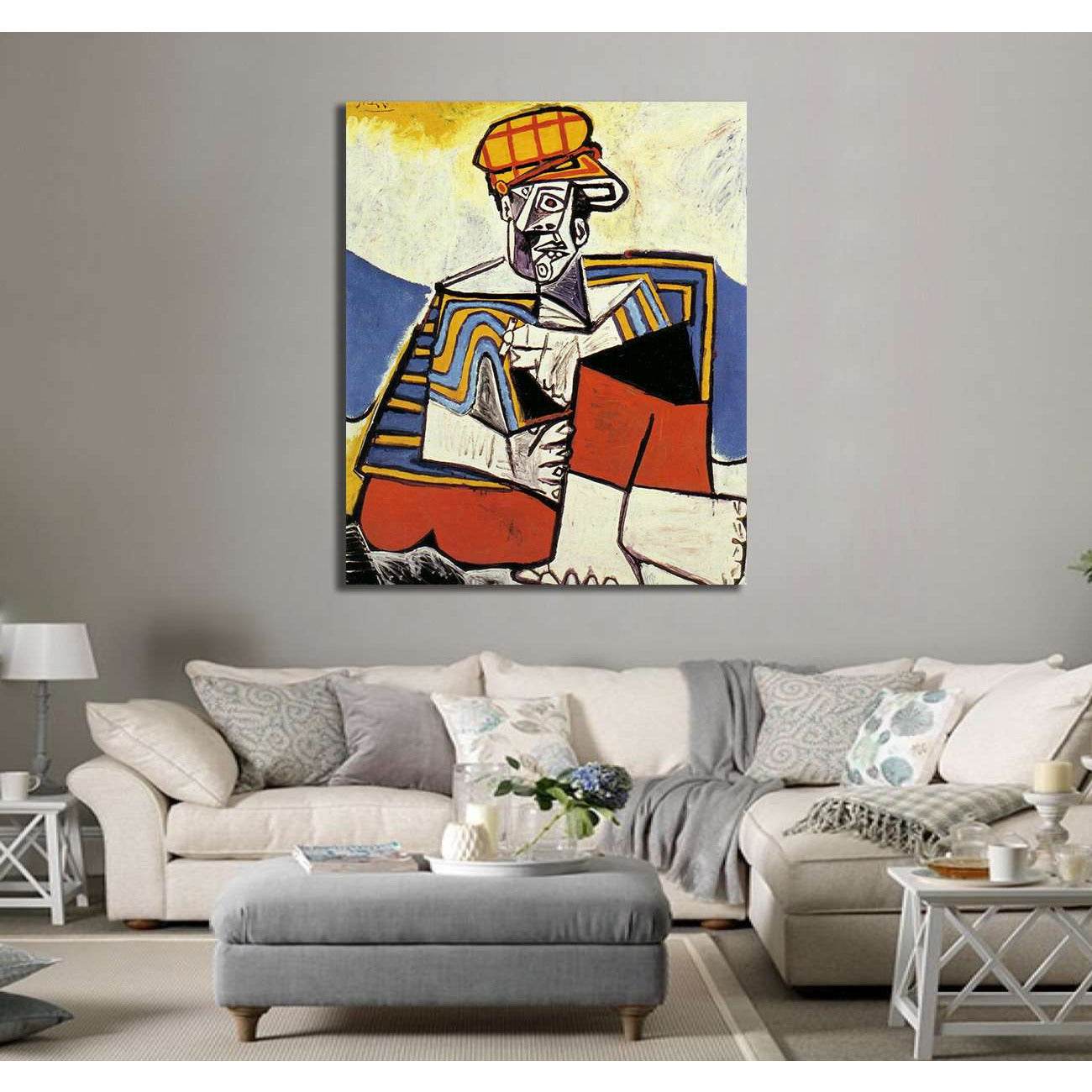 Pablo Picasso, The Smoker - Canvas print - Zellart Canvas Prints 000Negative, 6184, ALL_Products