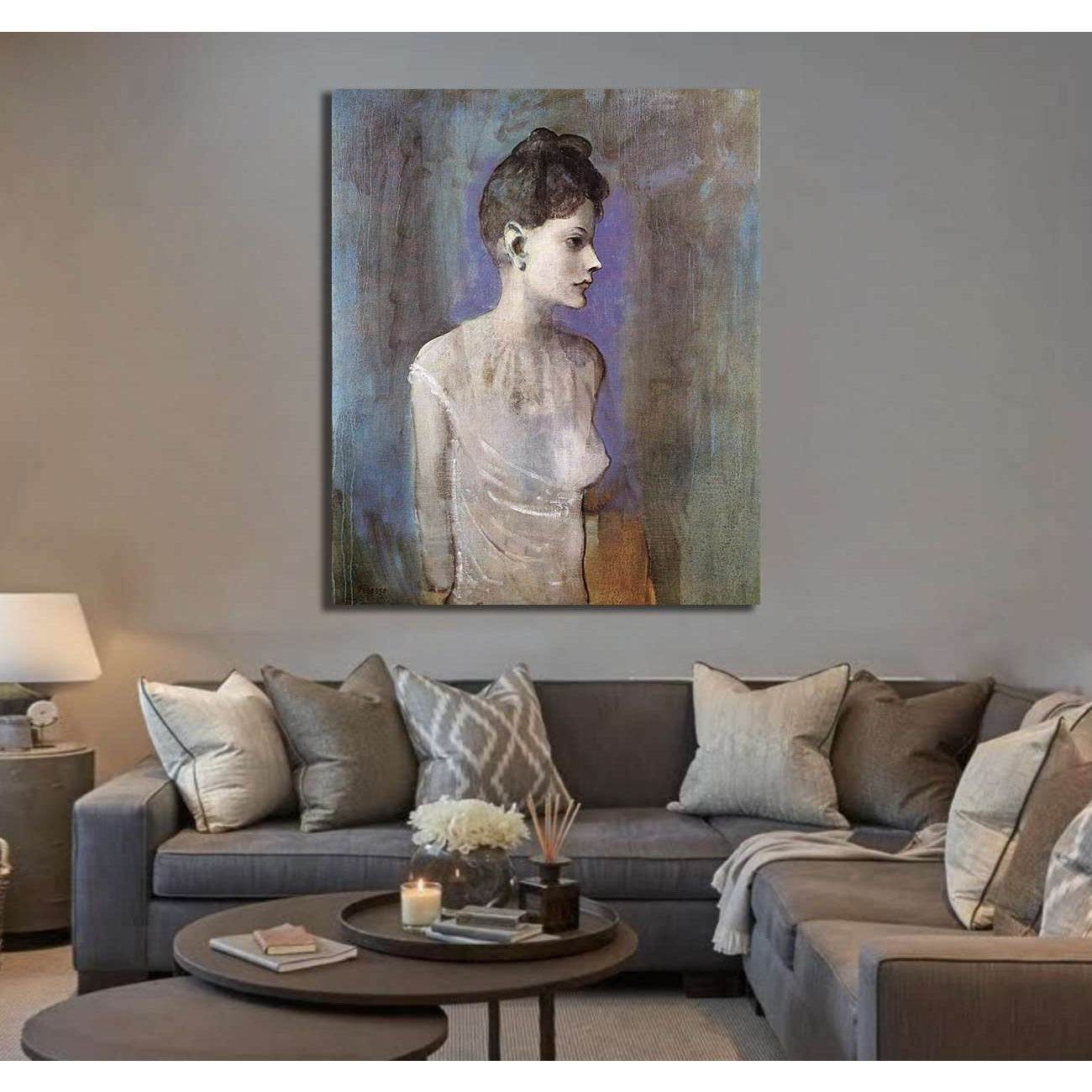 Pablo Picasso, Woman in a chemise - Canvas print - Zellart Canvas Prints 000Negative, 6194, ALL_Products