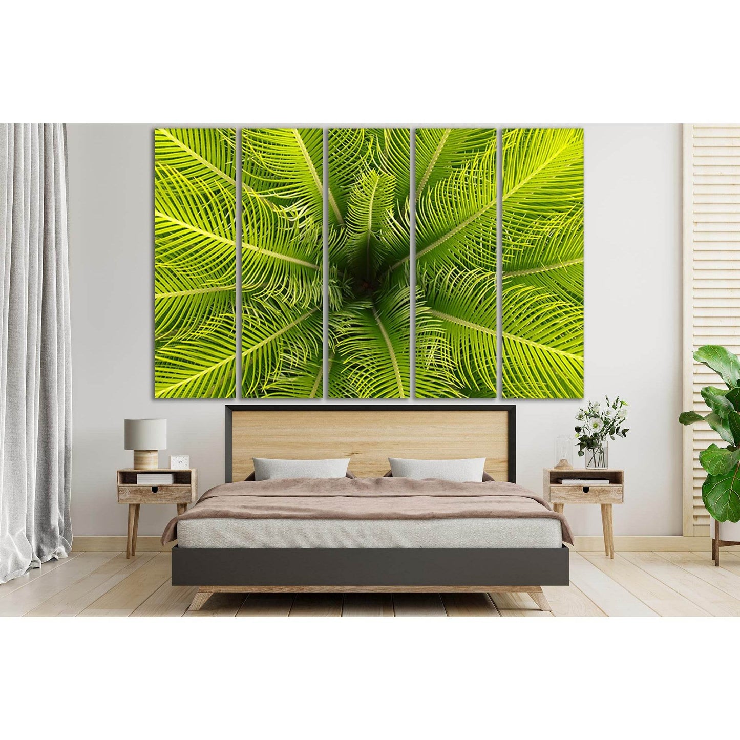 Palm Leaves Texture №SL1058 Ready to Hang Canvas Print - Zellart Canvas Prints 0new, ALL_Products, Trees Wall Art