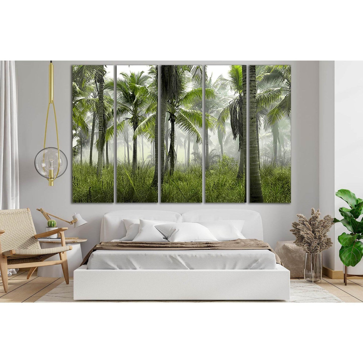 Palm Trees №SL504 Ready to Hang Canvas Print - Zellart Canvas Prints 0new, ALL_Products, Trees Wall Art