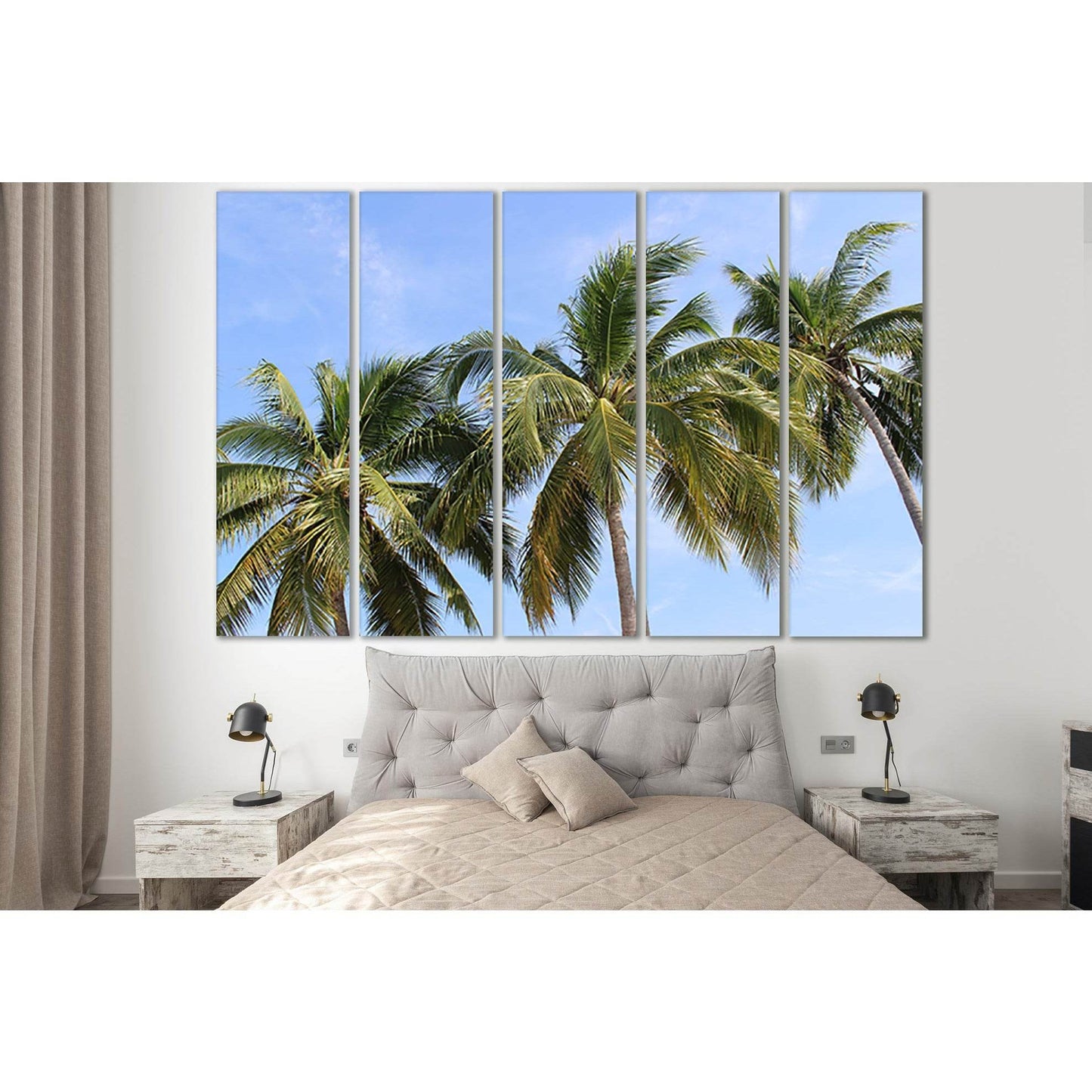 Palm Trees №SL827 Ready to Hang Canvas Print - Zellart Canvas Prints 0new, ALL_Products, Trees Wall Art