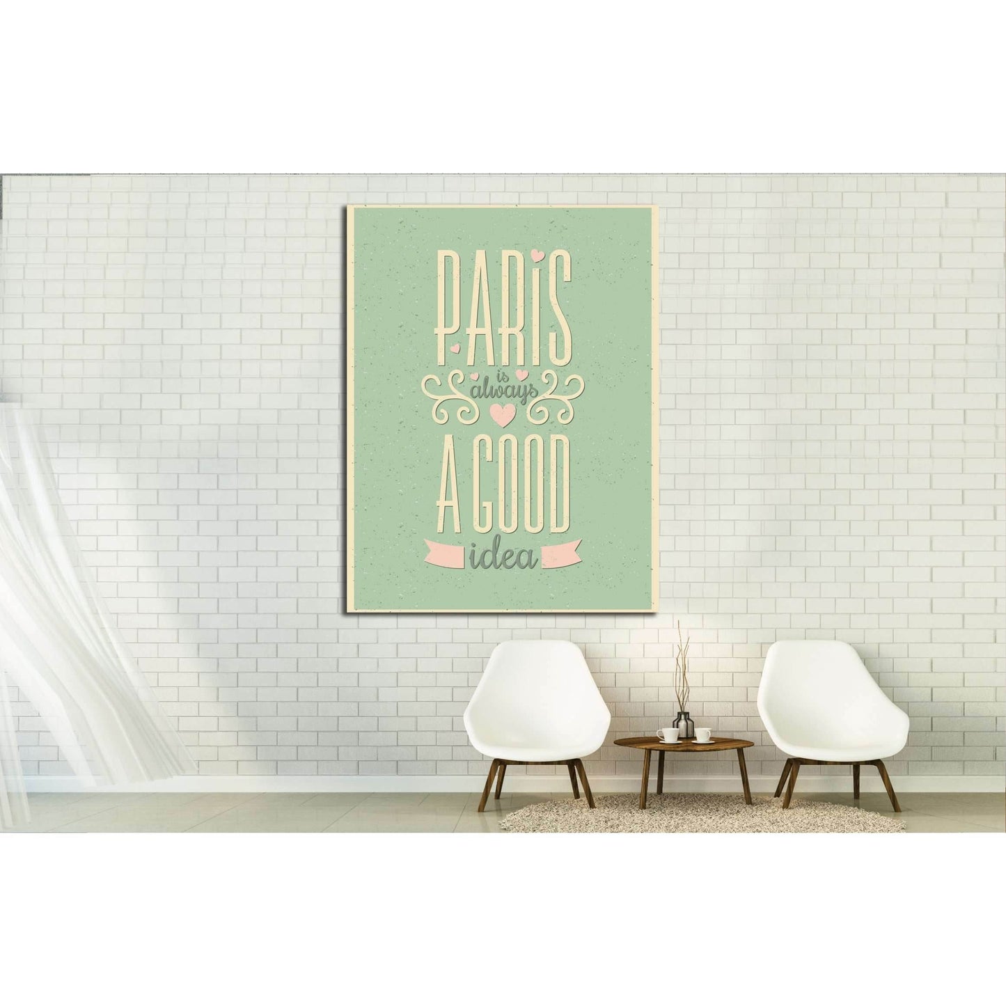 Paris is Always a Good Idea №4529 Ready to Hang Canvas Print - Zellart Canvas Prints ALL_Products, s-4529