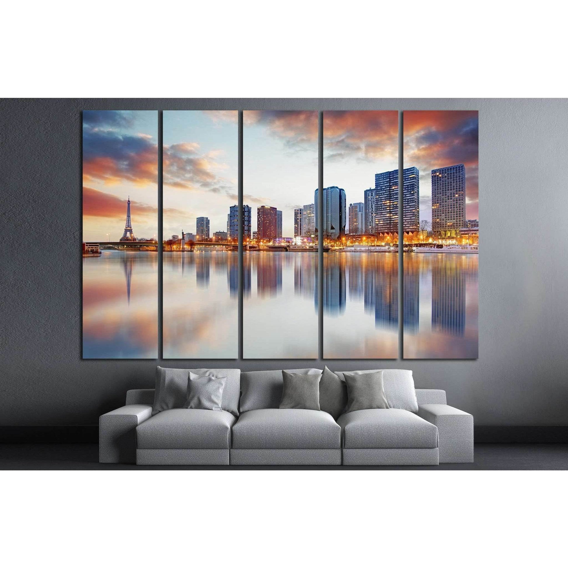 Paris skyline №738 Ready to Hang Canvas PrintCanvas art arrives ready to hang, with hanging accessories included and no additional framing required. Every canvas print is hand-crafted, made on-demand at our workshop and expertly stretched around 100% Nort
