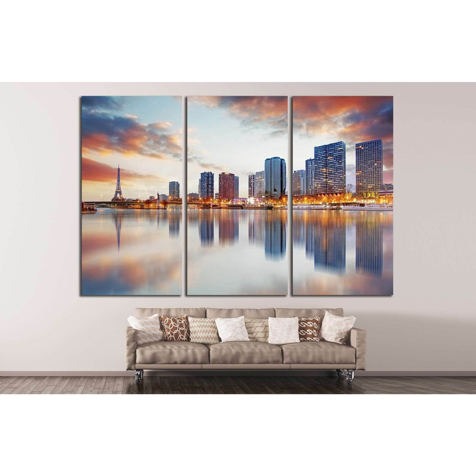 Paris skyline №738 Ready to Hang Canvas PrintCanvas art arrives ready to hang, with hanging accessories included and no additional framing required. Every canvas print is hand-crafted, made on-demand at our workshop and expertly stretched around 100% Nort