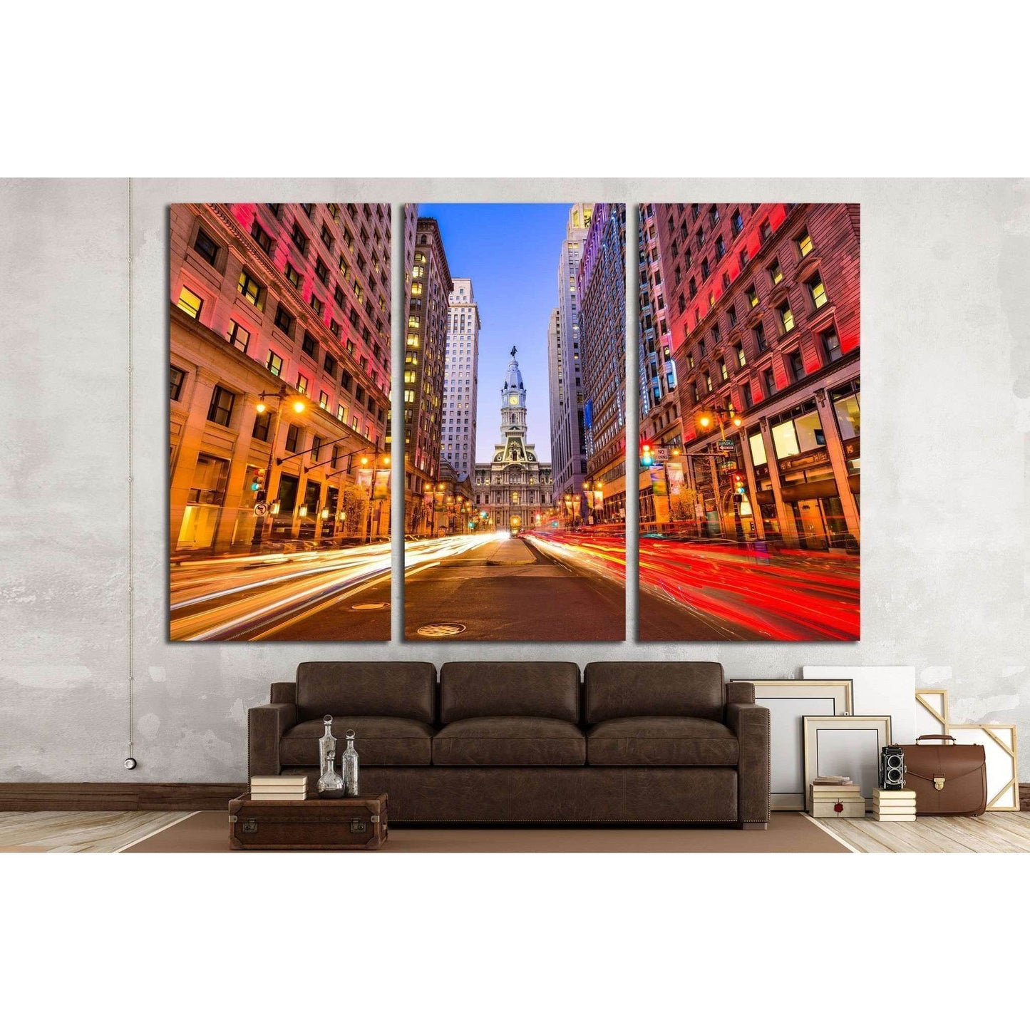 Philadelphia, Pennsylvania, USA downtown at city hall №2084 Ready to Hang Canvas Print - Zellart Canvas Prints ALL_Products, s-2084
