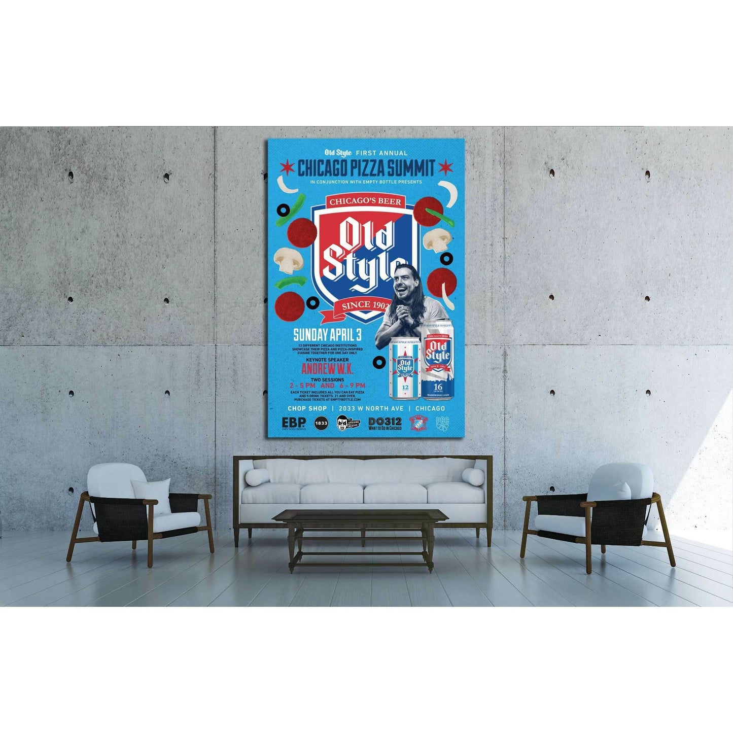 Pizza Summit №3474 Ready to Hang Canvas Print - Zellart Canvas Prints ALL_Products, s-3474