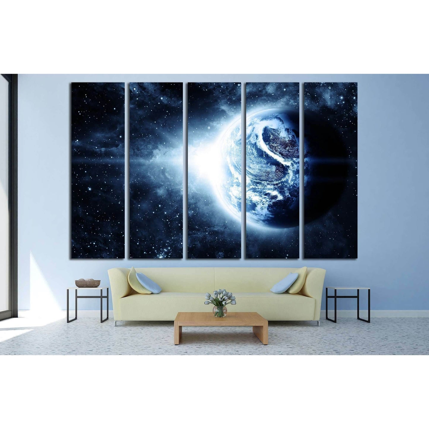 planet in beautiful space №2466 Ready to Hang Canvas Print - Zellart Canvas Prints ALL_Products, s-2466