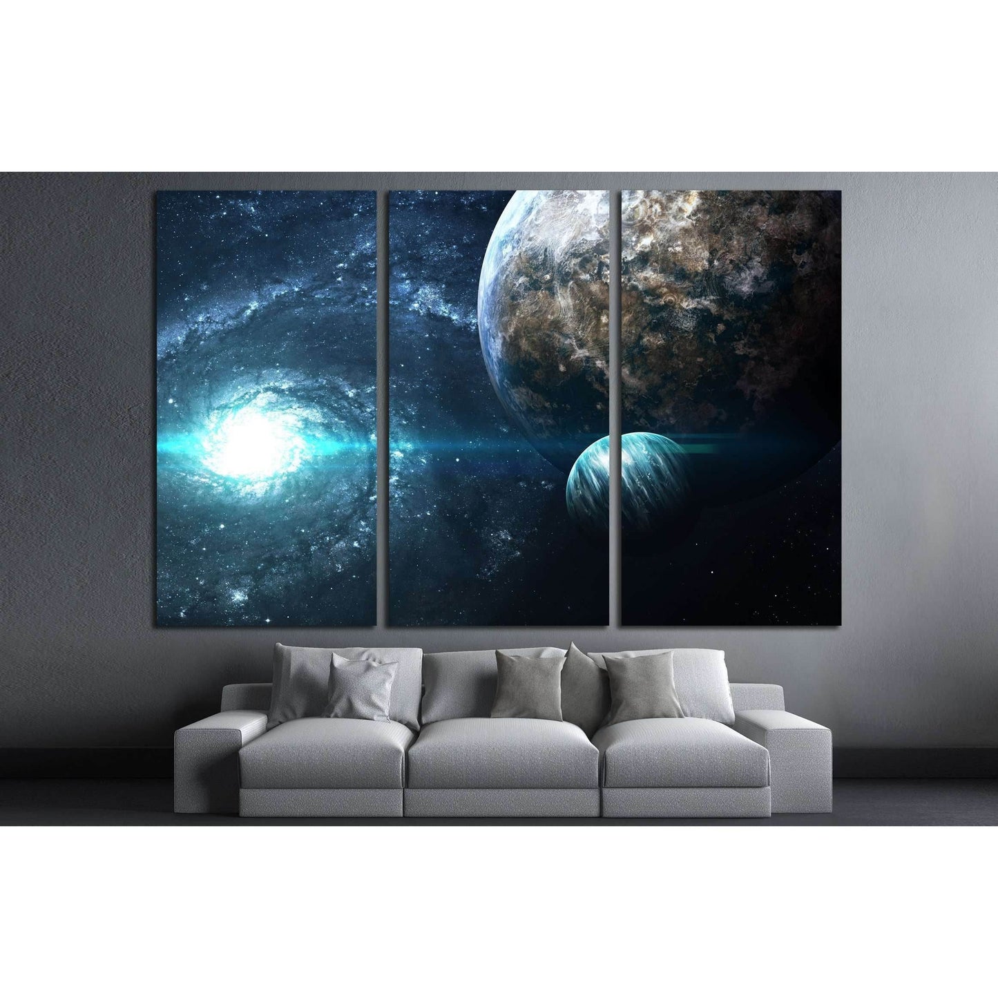 Planets over the nebulae in space. This image elements furnished by NASA №2444 Ready to Hang Canvas Print - Zellart Canvas Prints ALL_Products, s-2444
