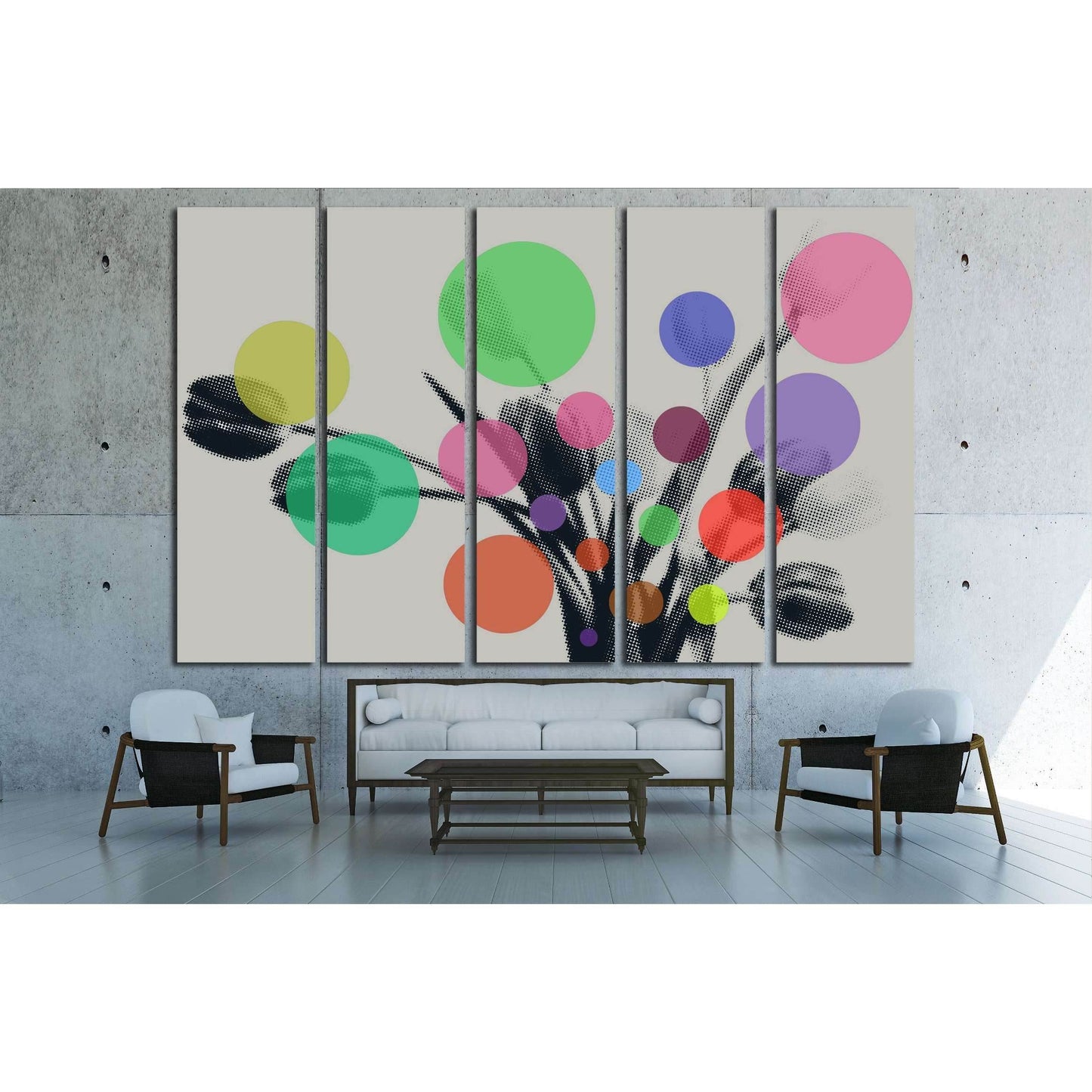 Pop Art Abstract №3301 Ready to Hang Canvas Print - Zellart Canvas Prints ALL_Products, s-3301