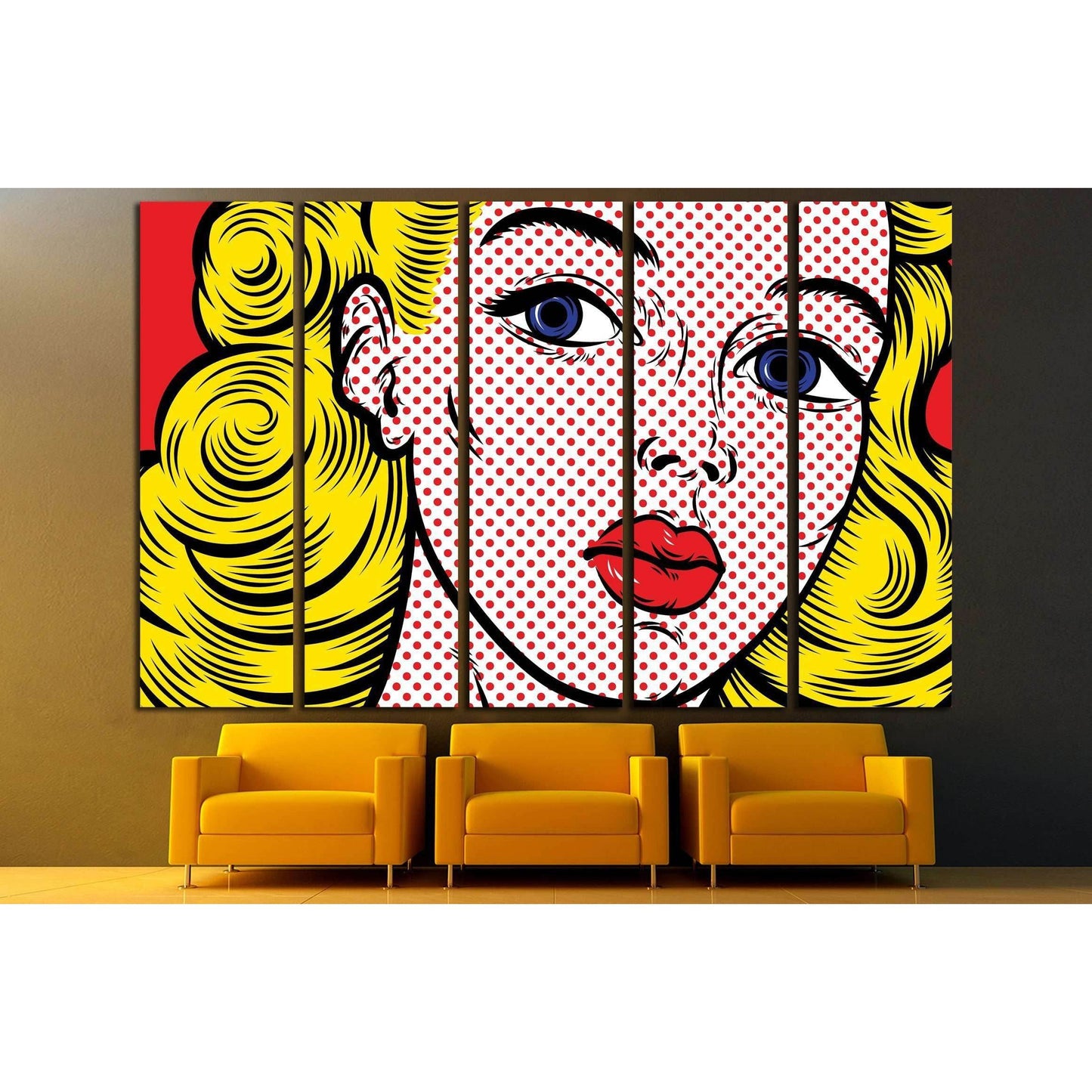 Pop Art Girl №3288 Ready to Hang Canvas Print - Zellart Canvas Prints ALL_Products, s-3288