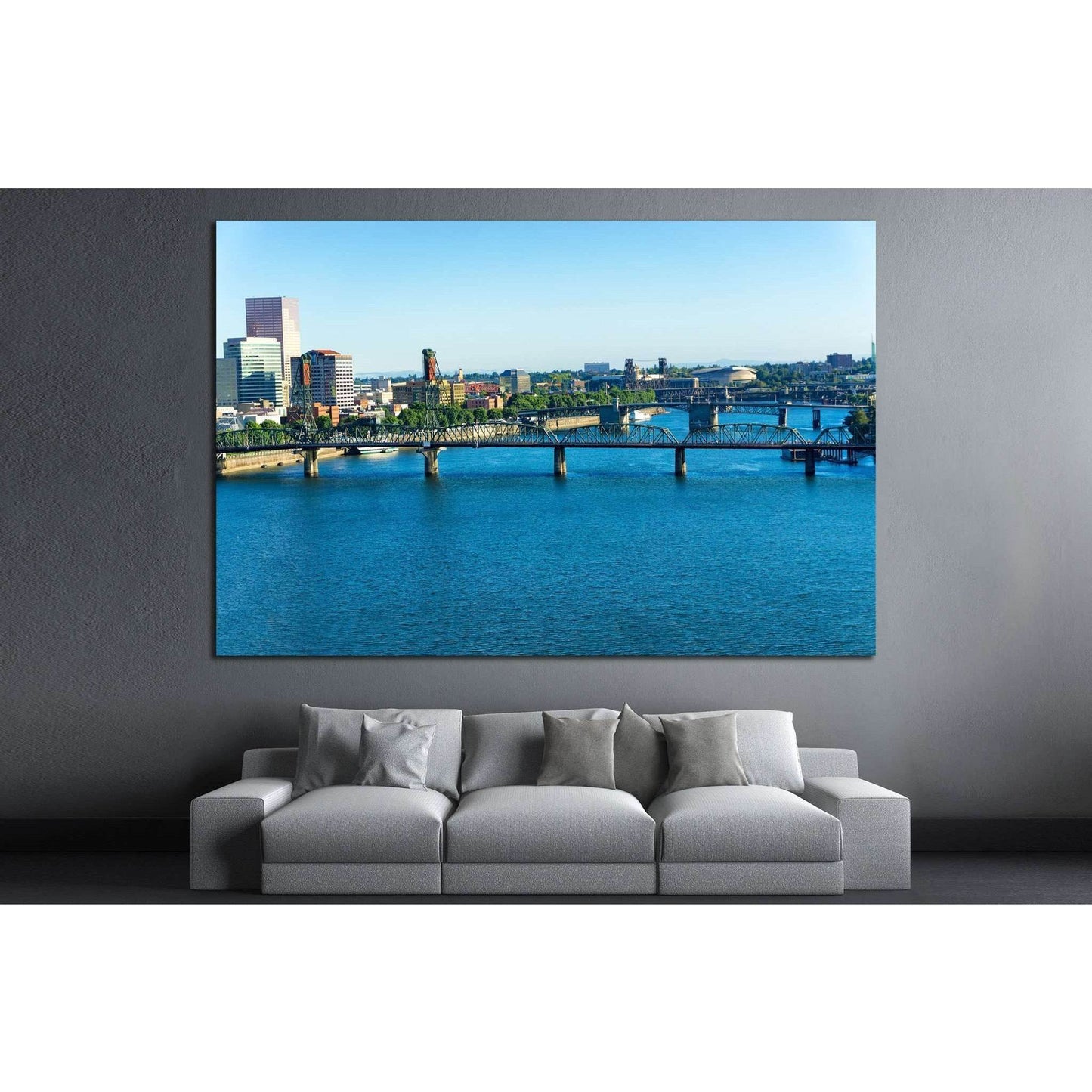 Portland, Oregon №819 Ready to Hang Canvas Print - Zellart Canvas Prints ALL_Products, s-819