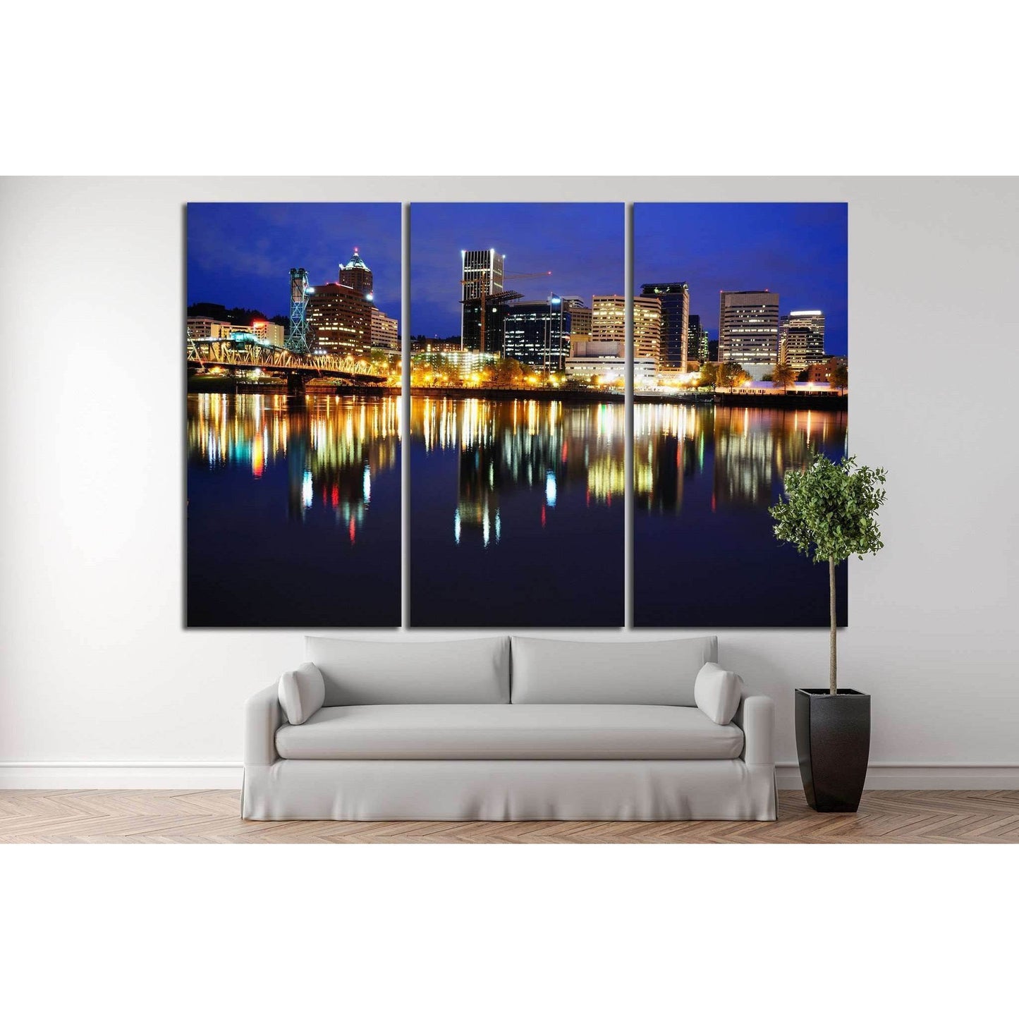 Portland Skyline №769 Ready to Hang Canvas Print - Zellart Canvas Prints ALL_Products, s-769