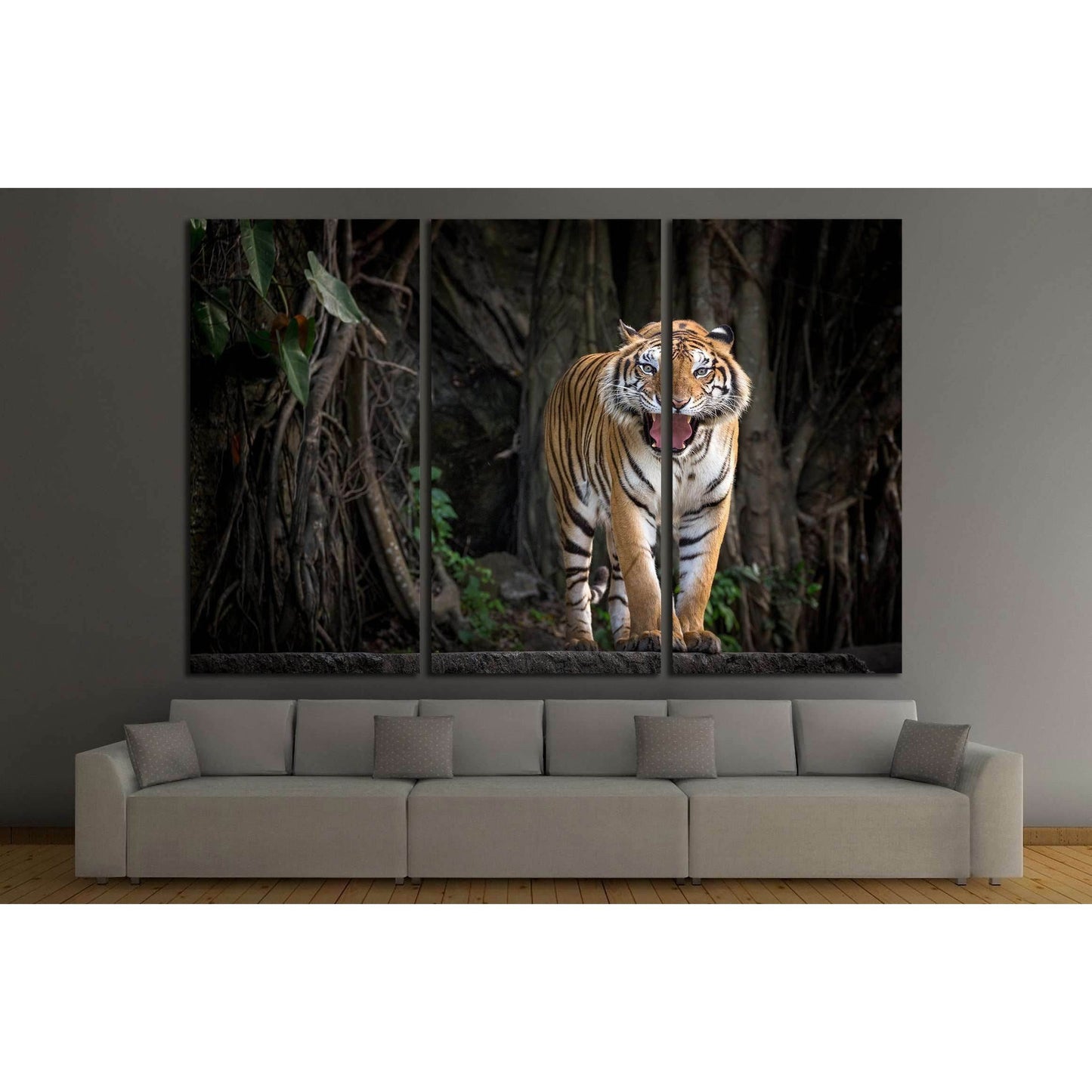 Portrait of the tiger №2360 Ready to Hang Canvas Print - Zellart Canvas Prints ALL_Products, s-2360, Tiger