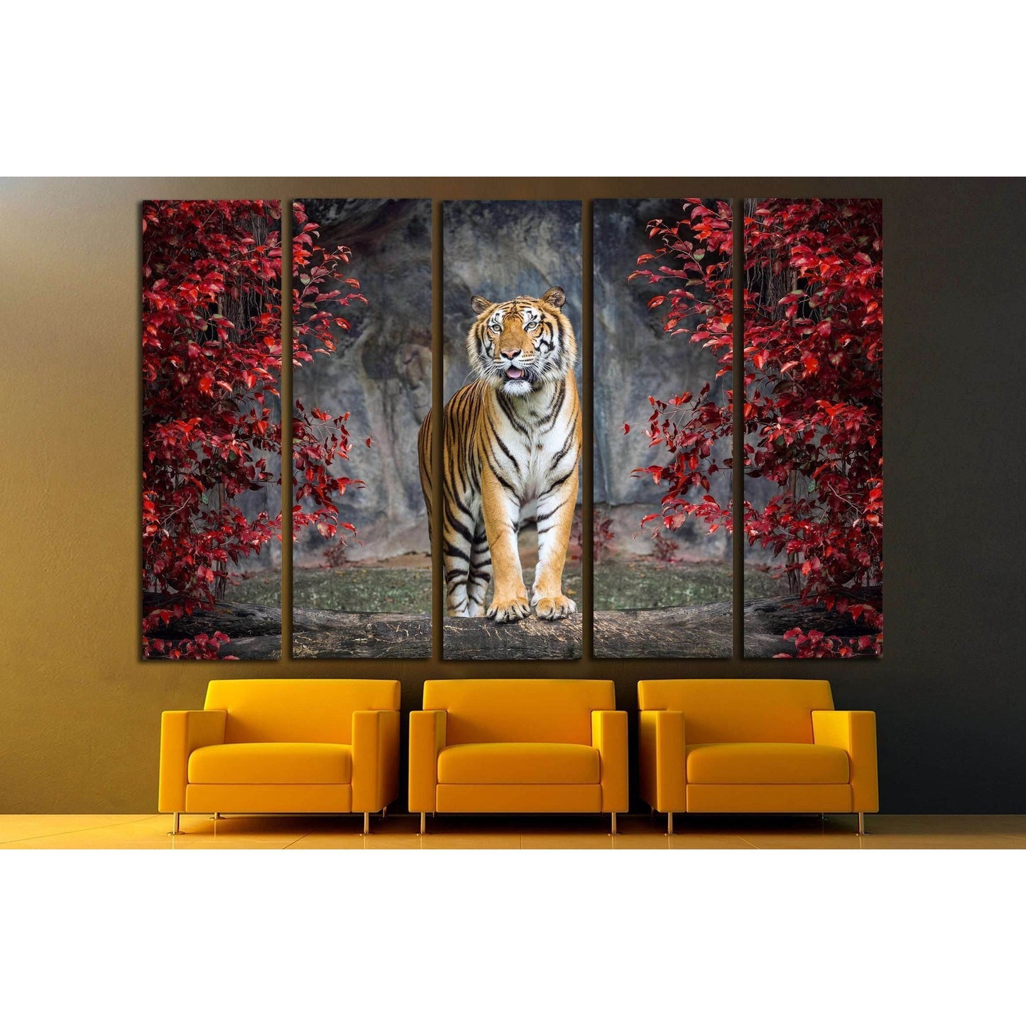 Portrait of the tiger №2368 Ready to Hang Canvas Print - Zellart Canvas Prints ALL_Products, s-2368, Tiger