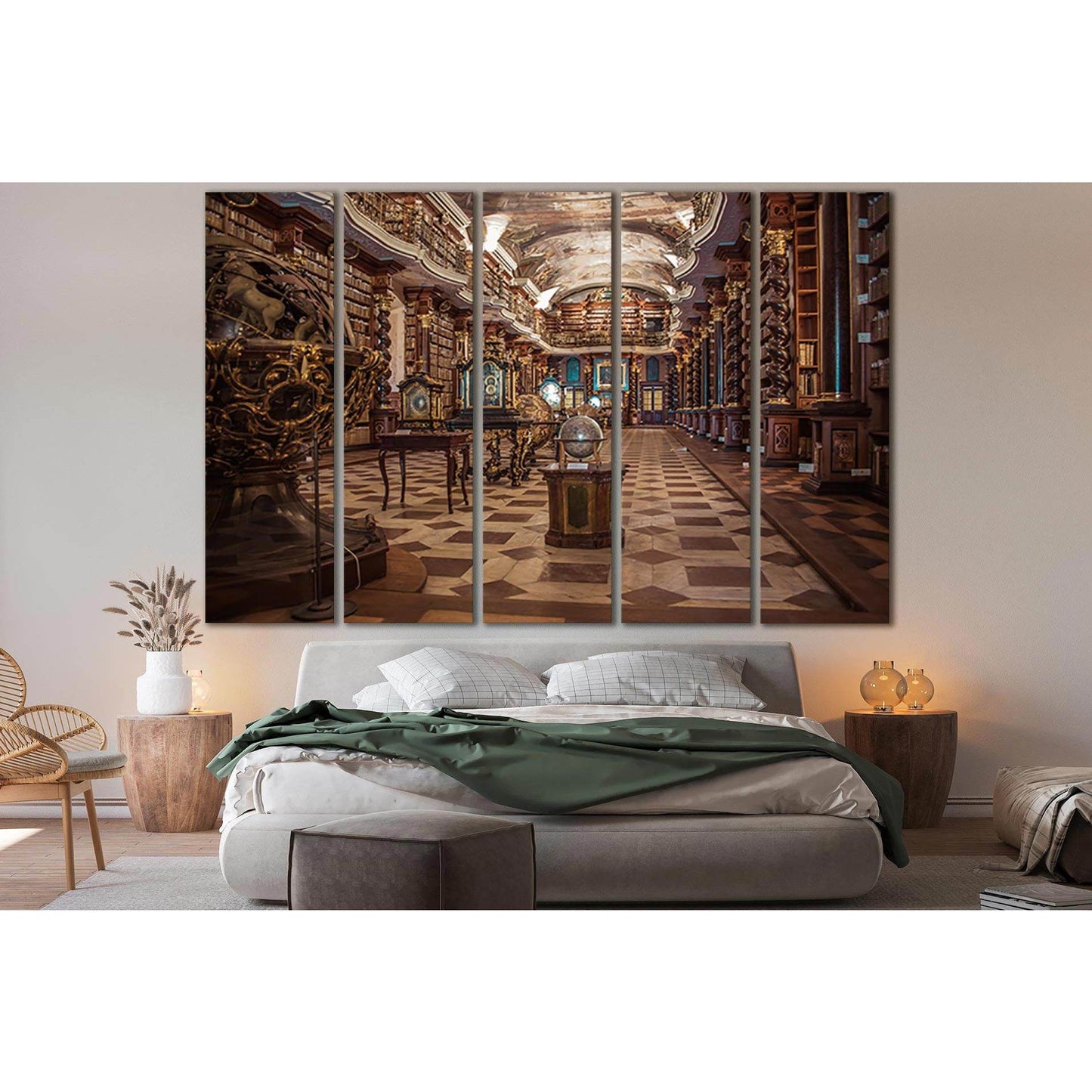Prague Library Of Science №SL1393 Ready to Hang Canvas Print - Zellart Canvas Prints 0new, ALL_Products, Architecture