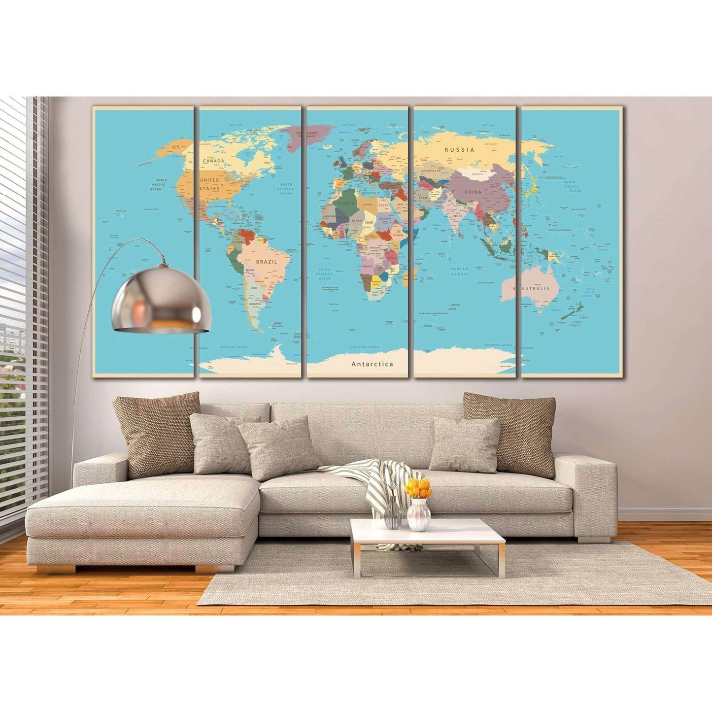 Push Pin World Map №807 Ready to Hang Canvas Print - Zellart Canvas Prints ALL_Products, autopostr_pinterest_65155, autopostr_pinterest_65157, autopostr_pinterest_65158, autopostr_pinterest_65160