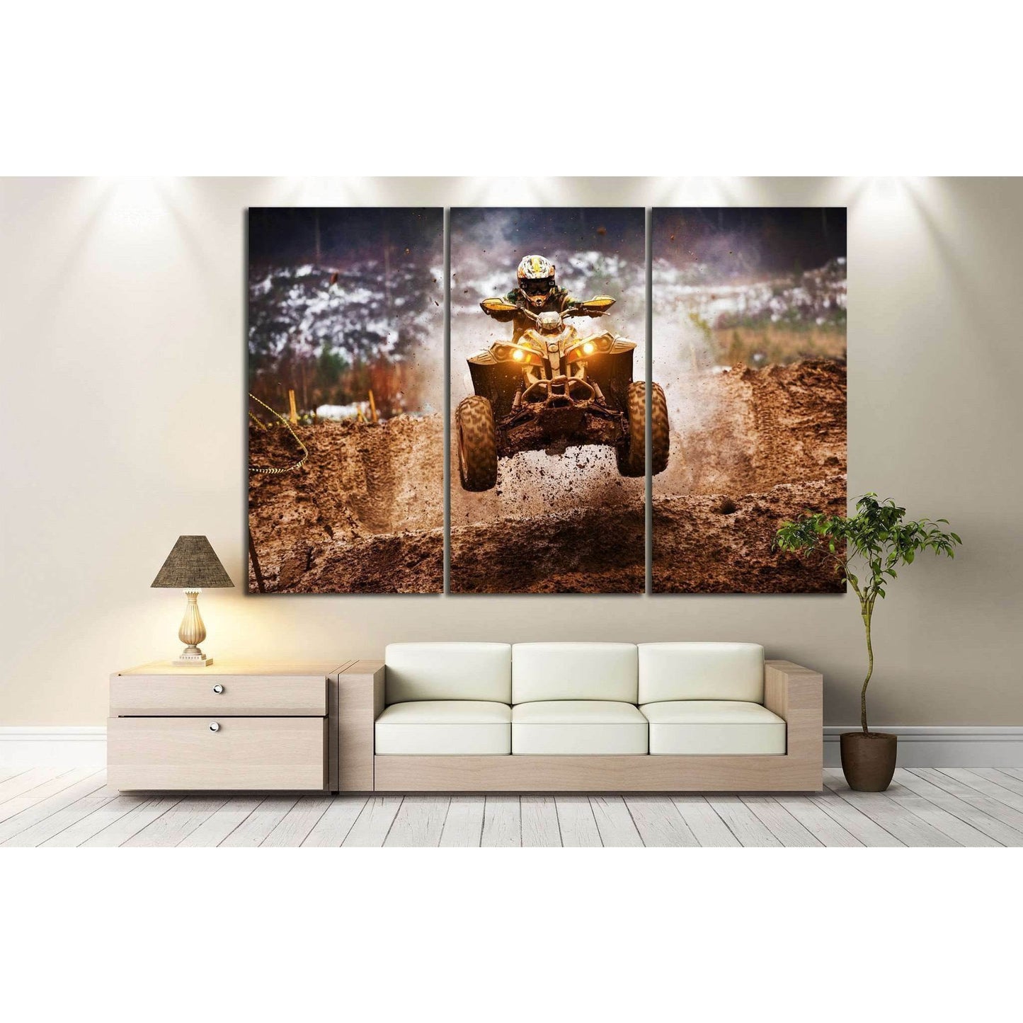 Quad Biker №149 Ready to Hang Canvas Print - Zellart Canvas Prints ALL_Products, wd-149